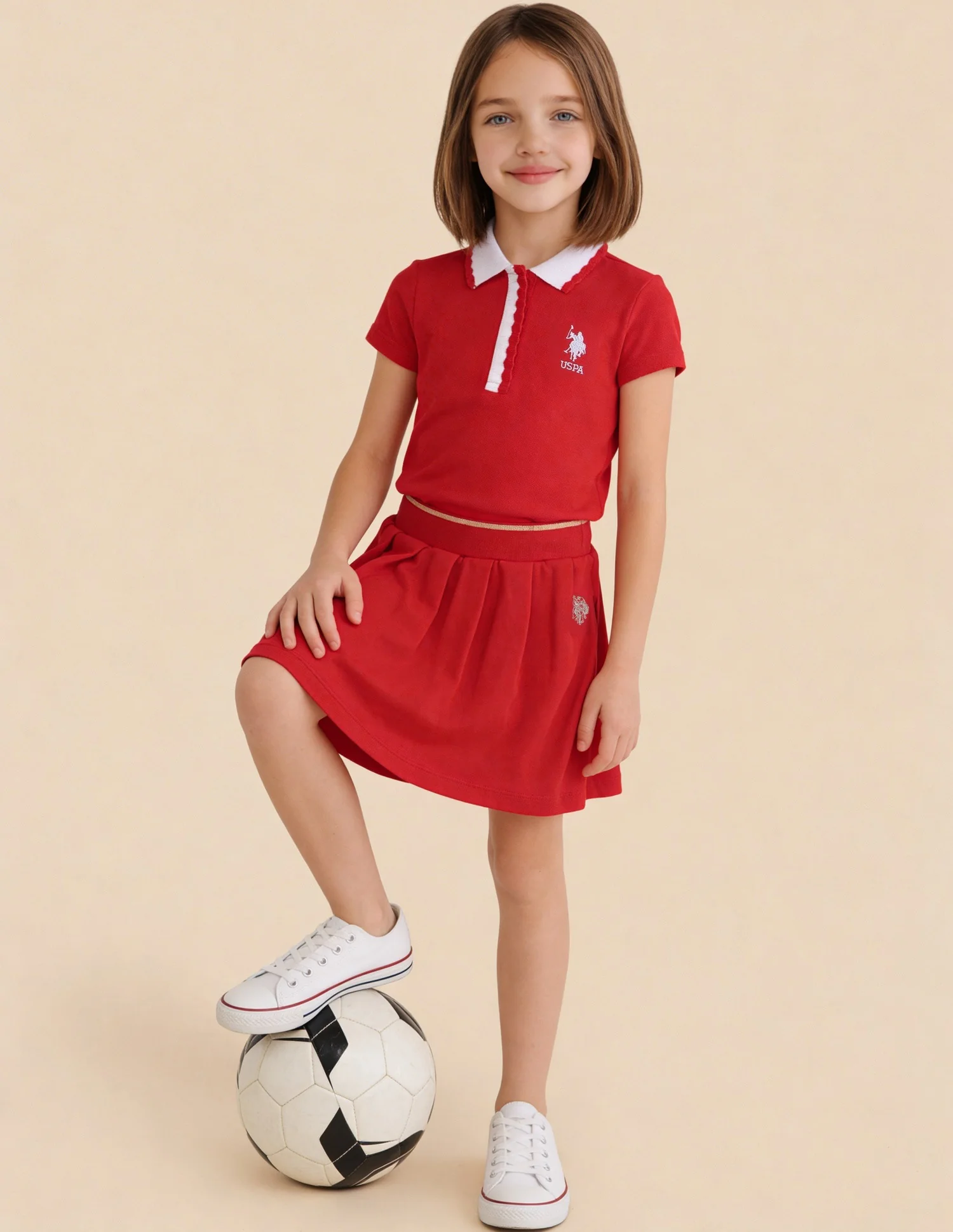 Solid Pleated Skirt