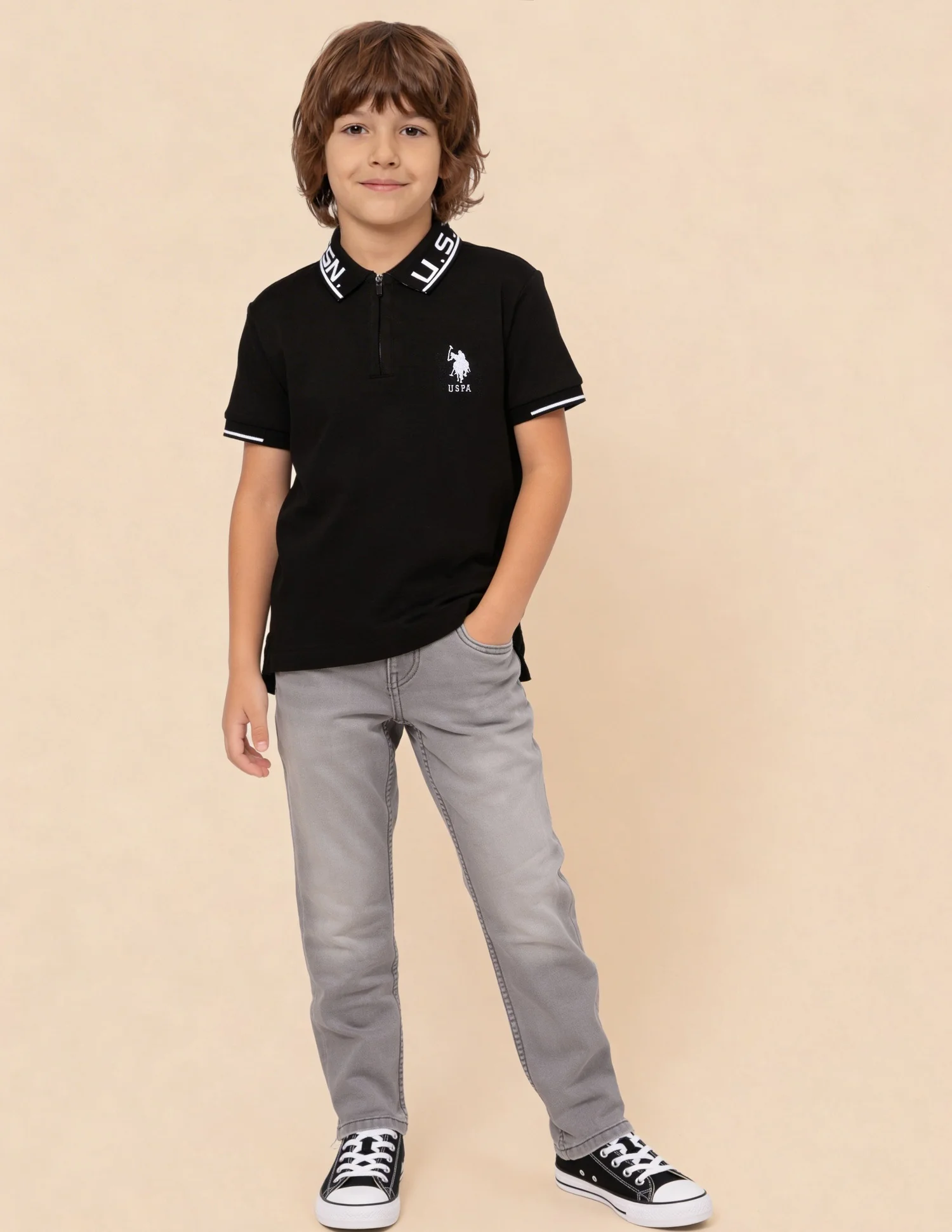 Solid Regular Fit Polo Shirt - Image 3