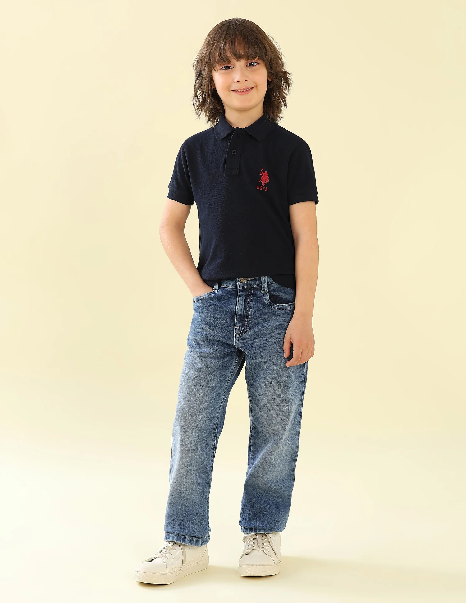 Solid Regular Fit Polo Shirt - Image 3
