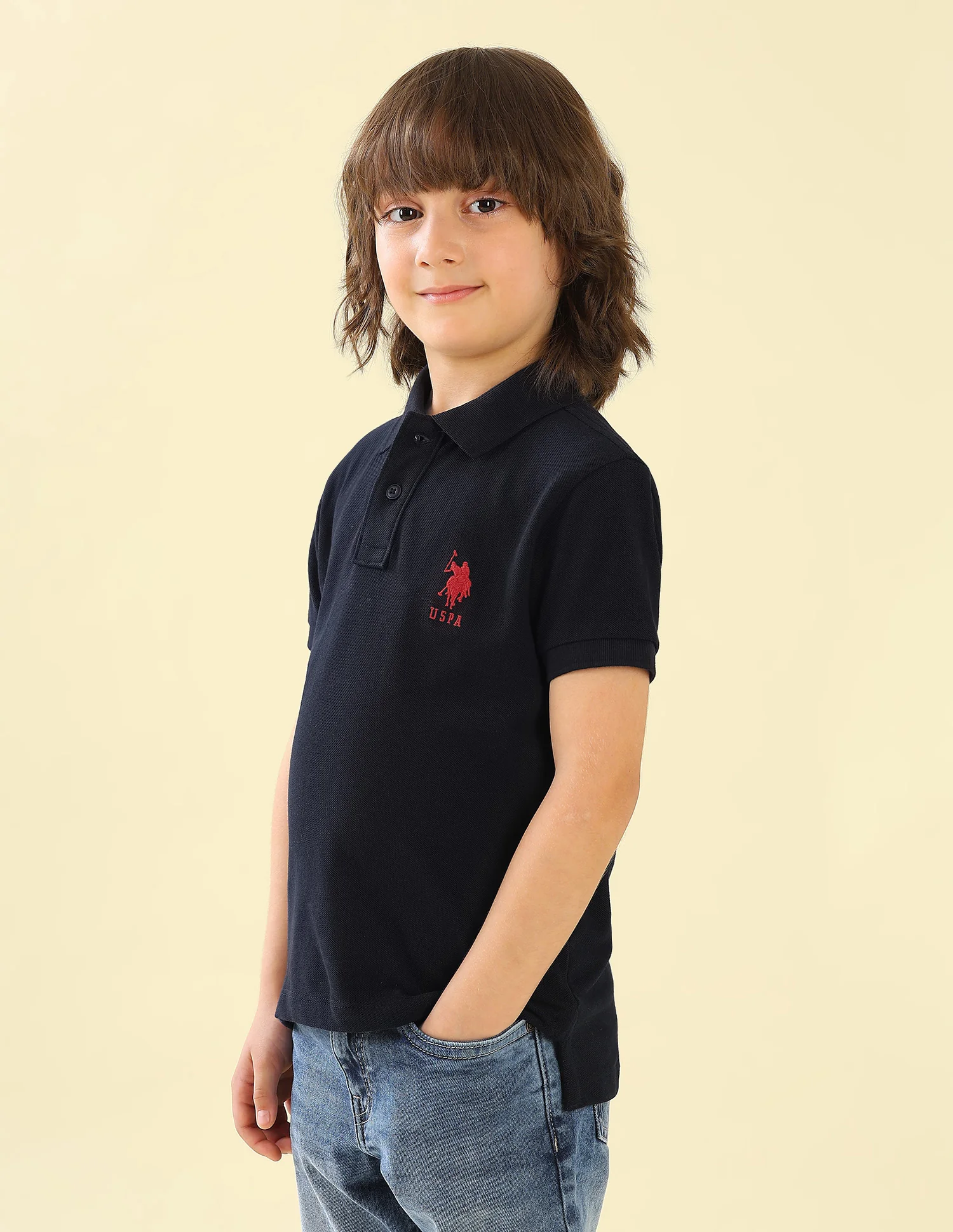Solid Regular Fit Polo Shirt - Image 4