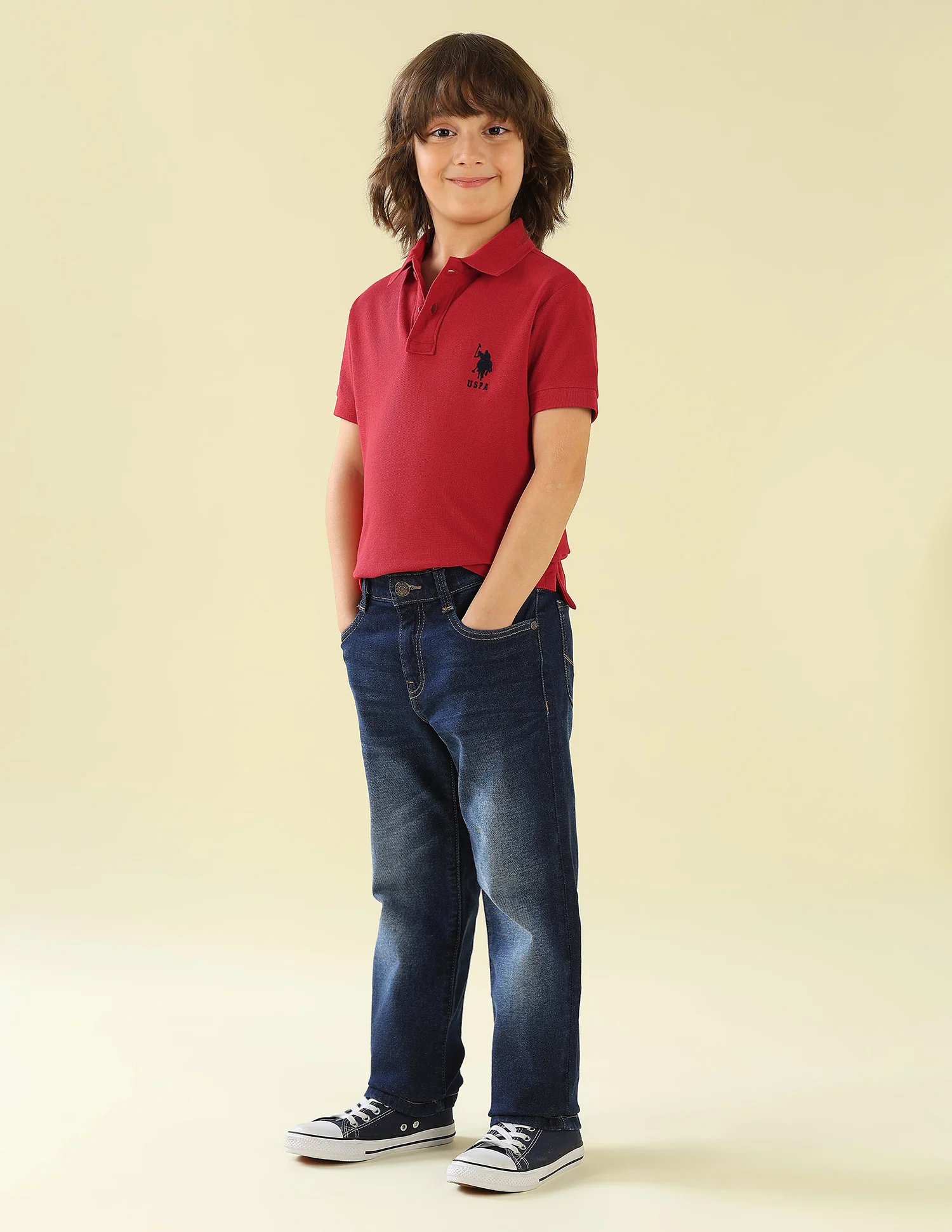 Solid Regular Fit Polo Shirt - Image 3