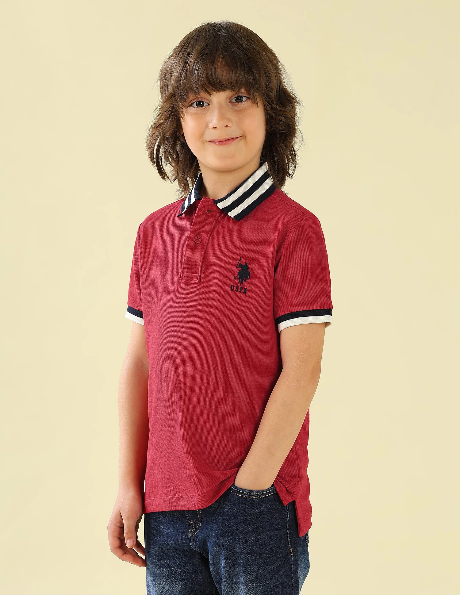 Solid Regular Fit Polo Shirt - Image 4