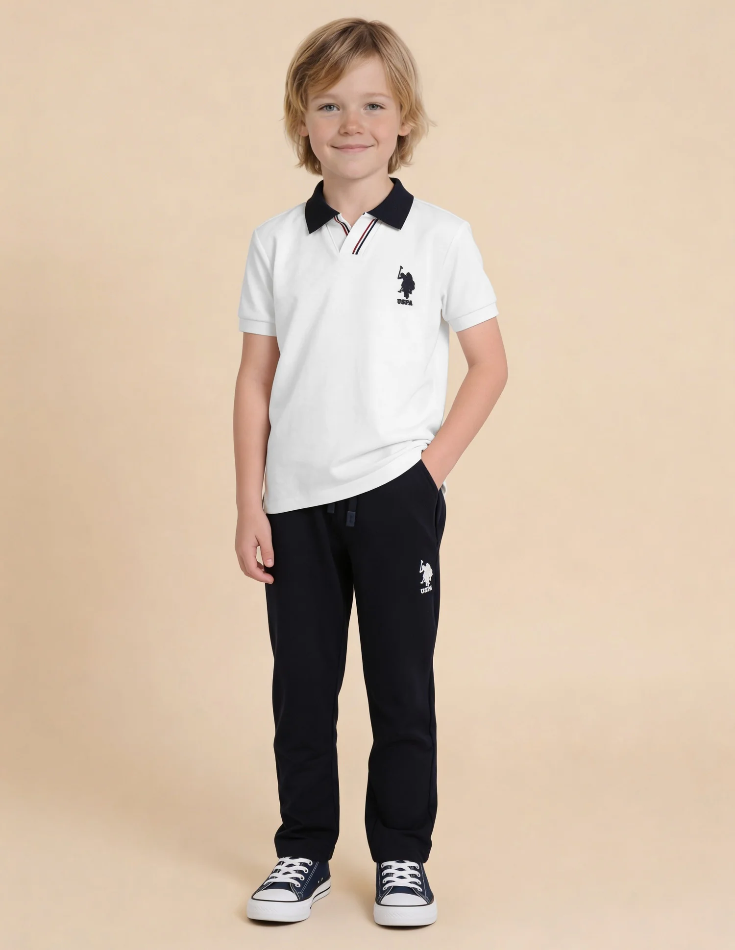 Solid Regular Fit Polo Shirt - Image 3