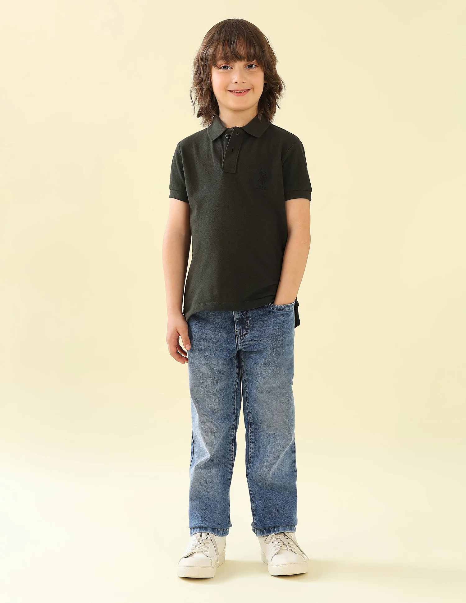 Solid Regular Fit Polo Shirt - Image 3
