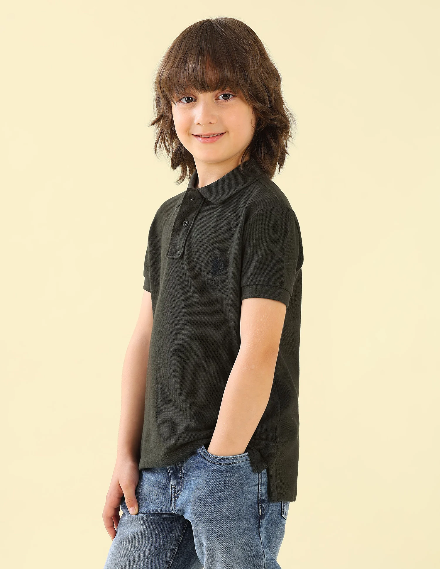 Solid Regular Fit Polo Shirt - Image 4
