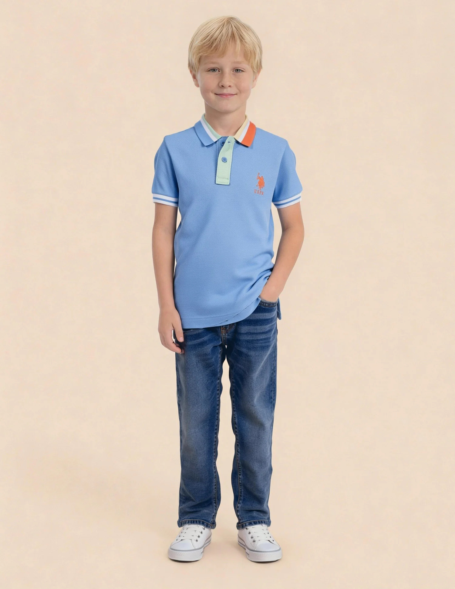 Solid Regular Fit Polo Shirt - Image 3