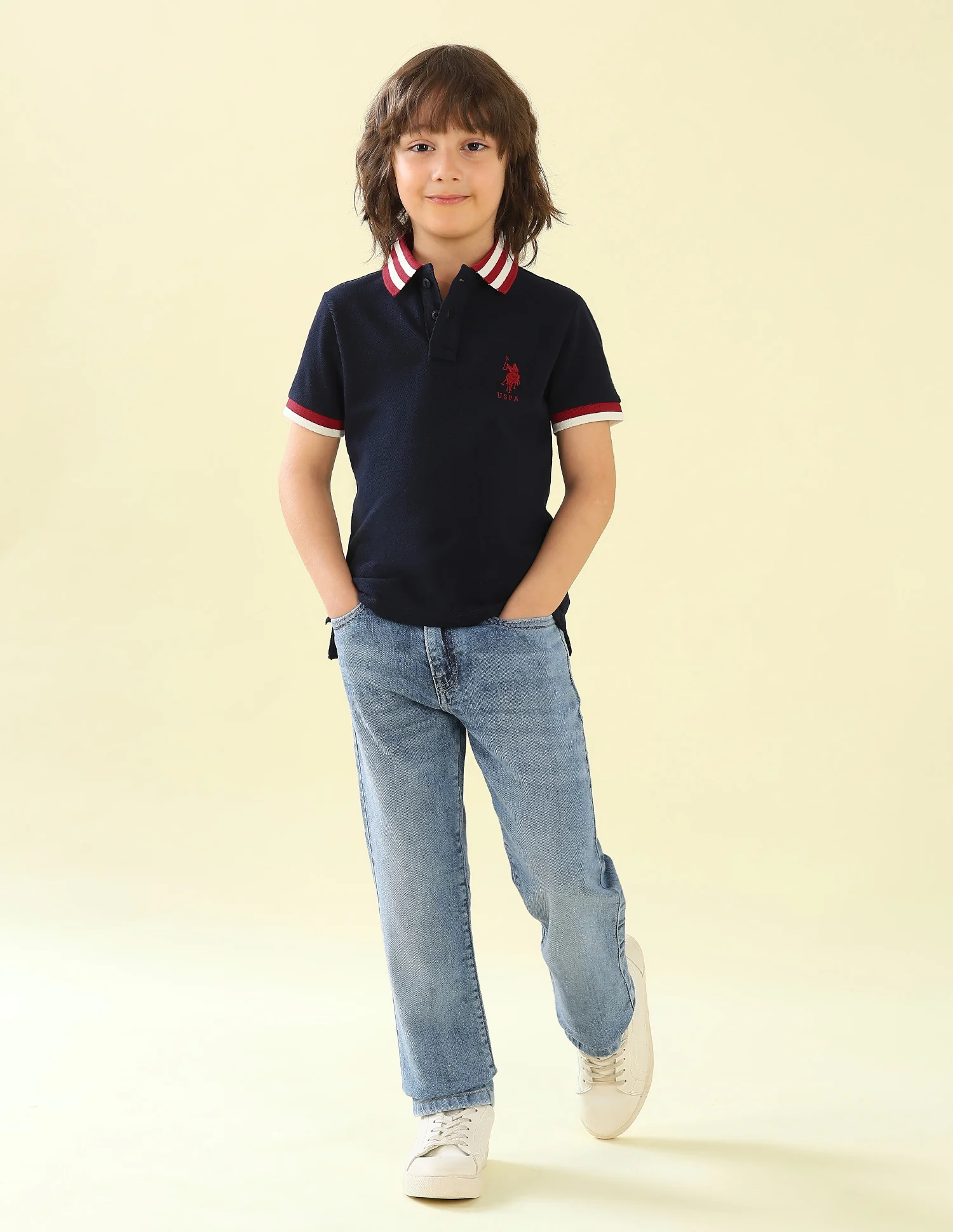 Solid Regular Fit Polo Shirt - Image 3