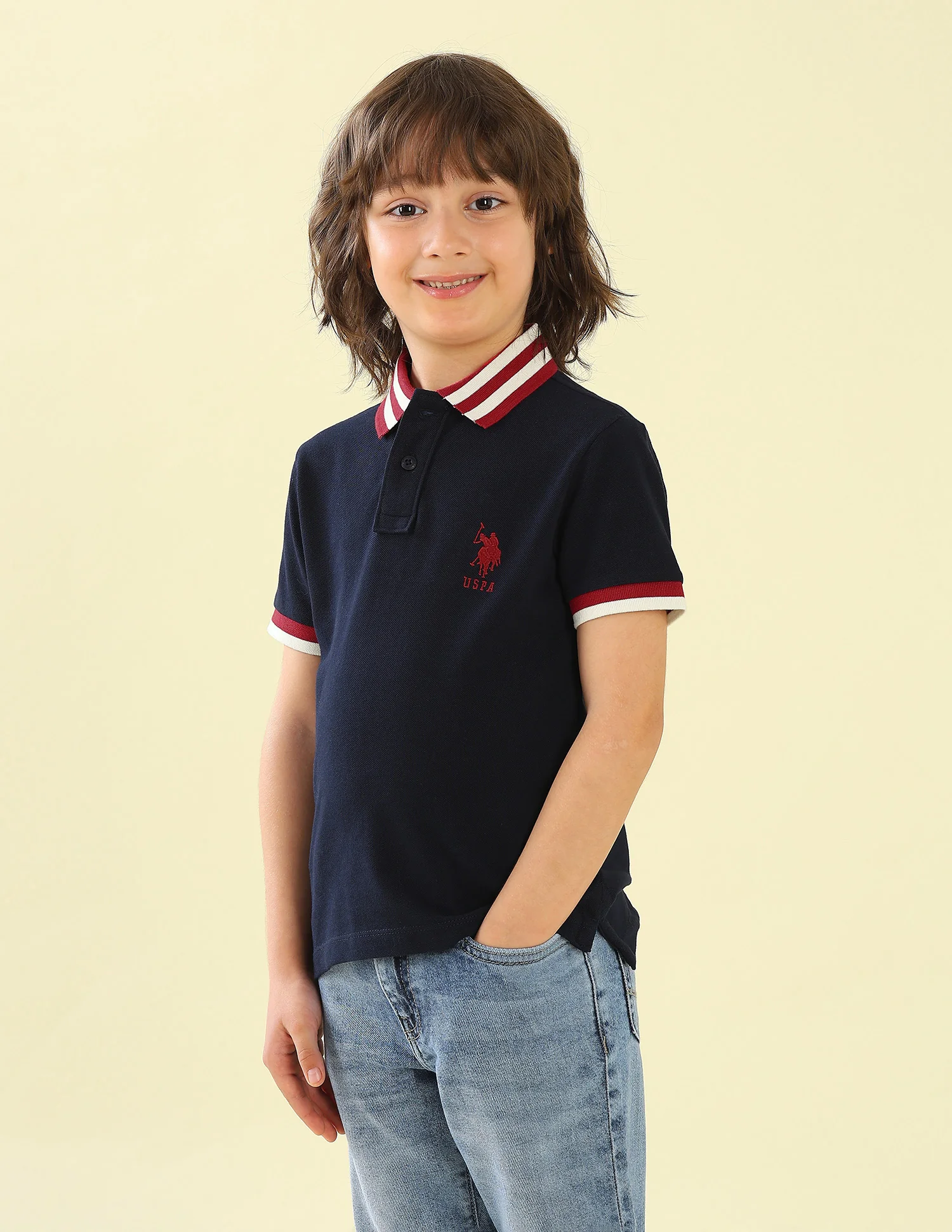 Solid Regular Fit Polo Shirt - Image 4
