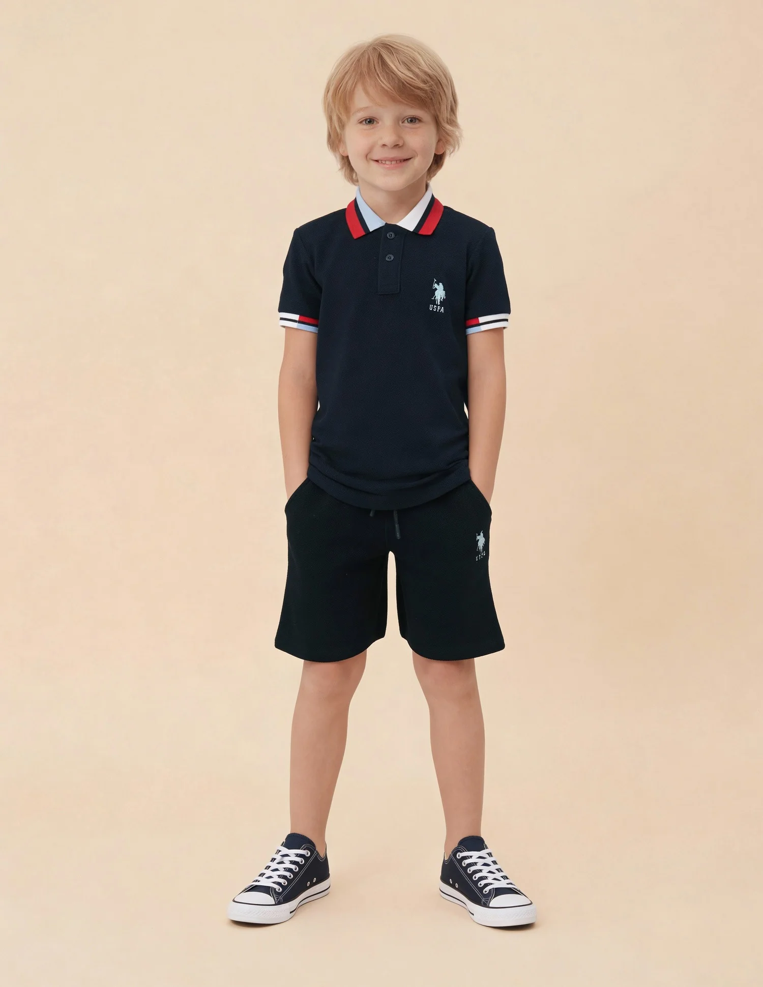 Solid Regular Fit Polo Shirt - Image 3