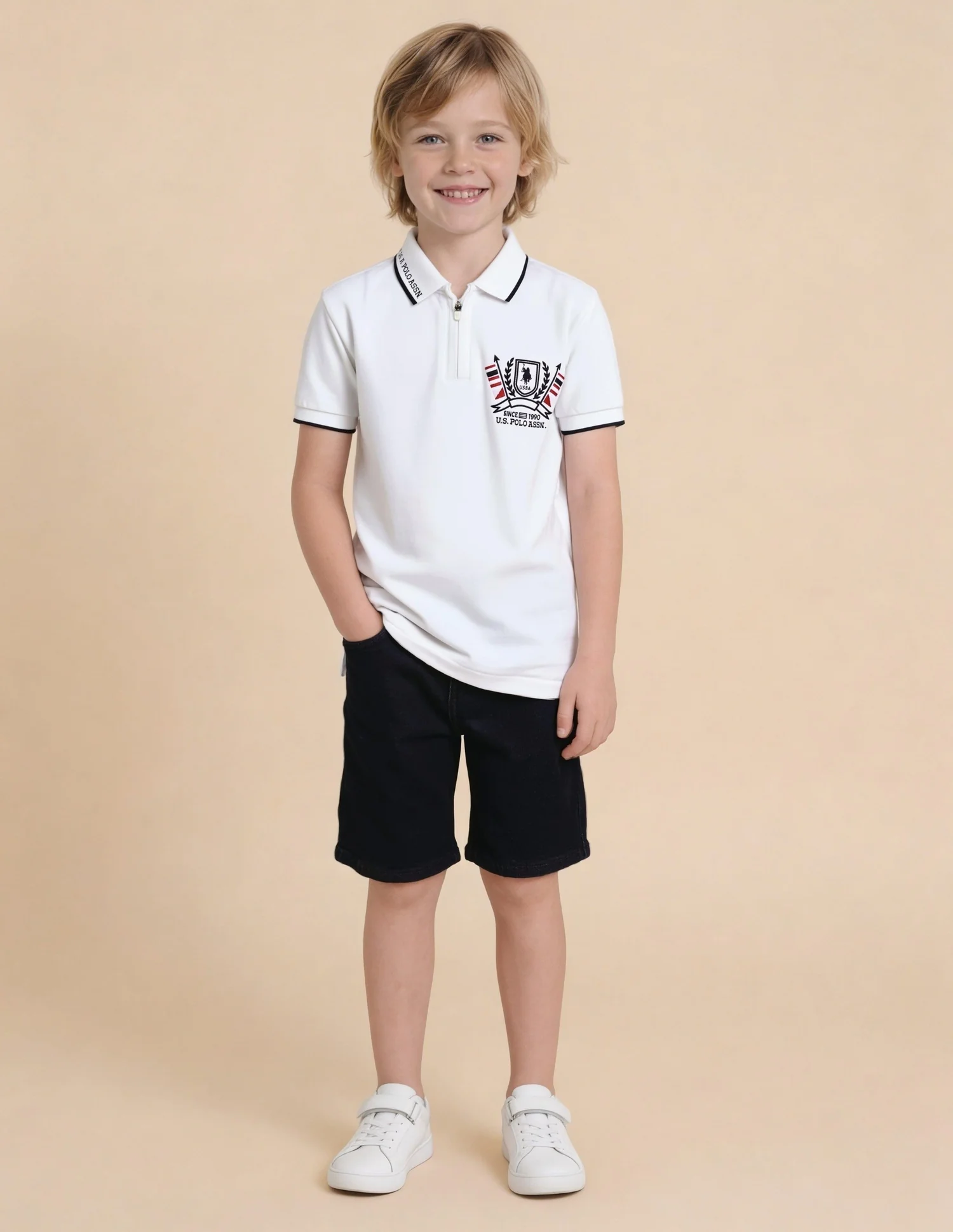 Solid Regular Fit Polo Shirt - Image 3