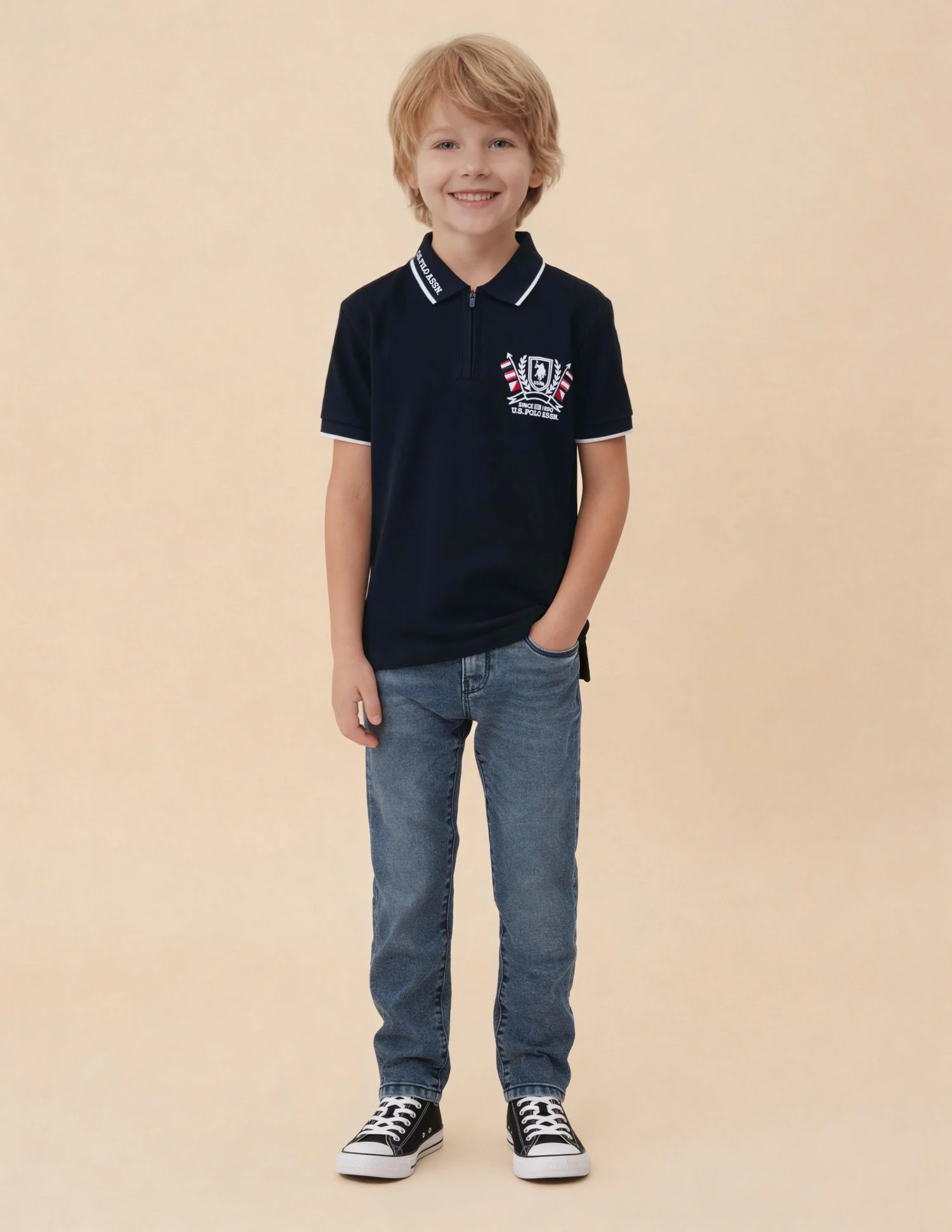 Solid Regular Fit Polo Shirt - Image 3