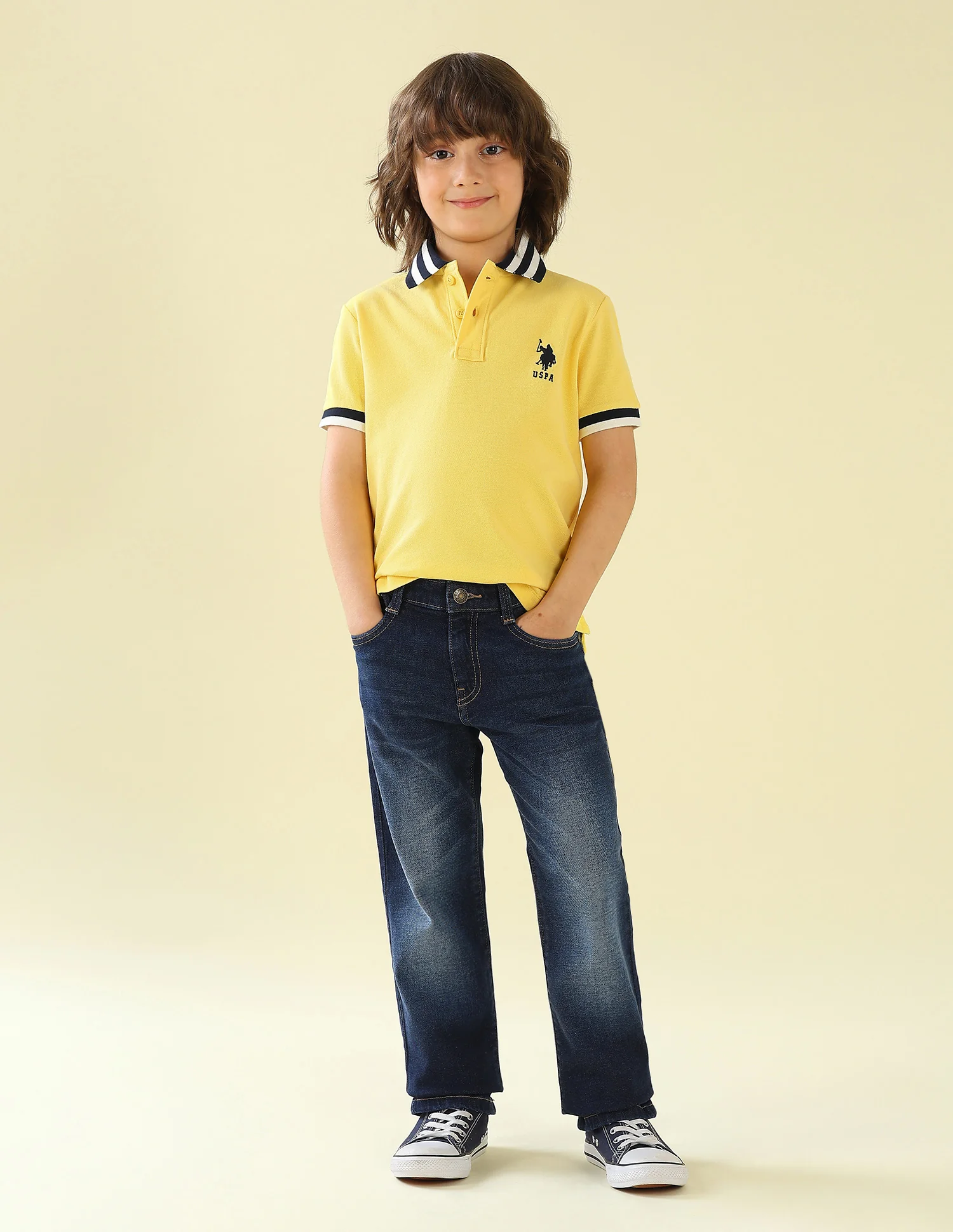 Solid Regular Fit Polo Shirt - Image 3