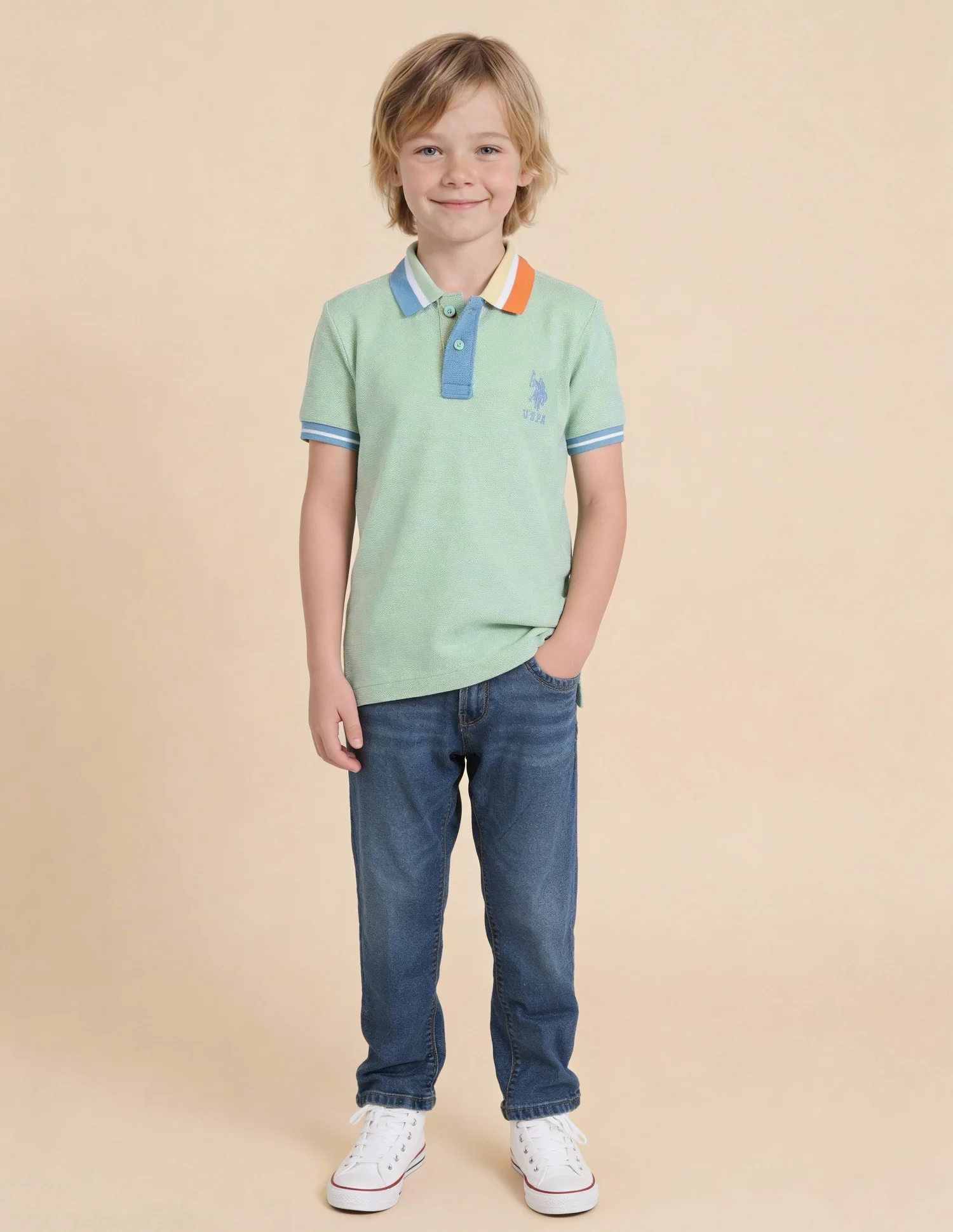 Solid Regular Fit Polo Shirt - Image 3