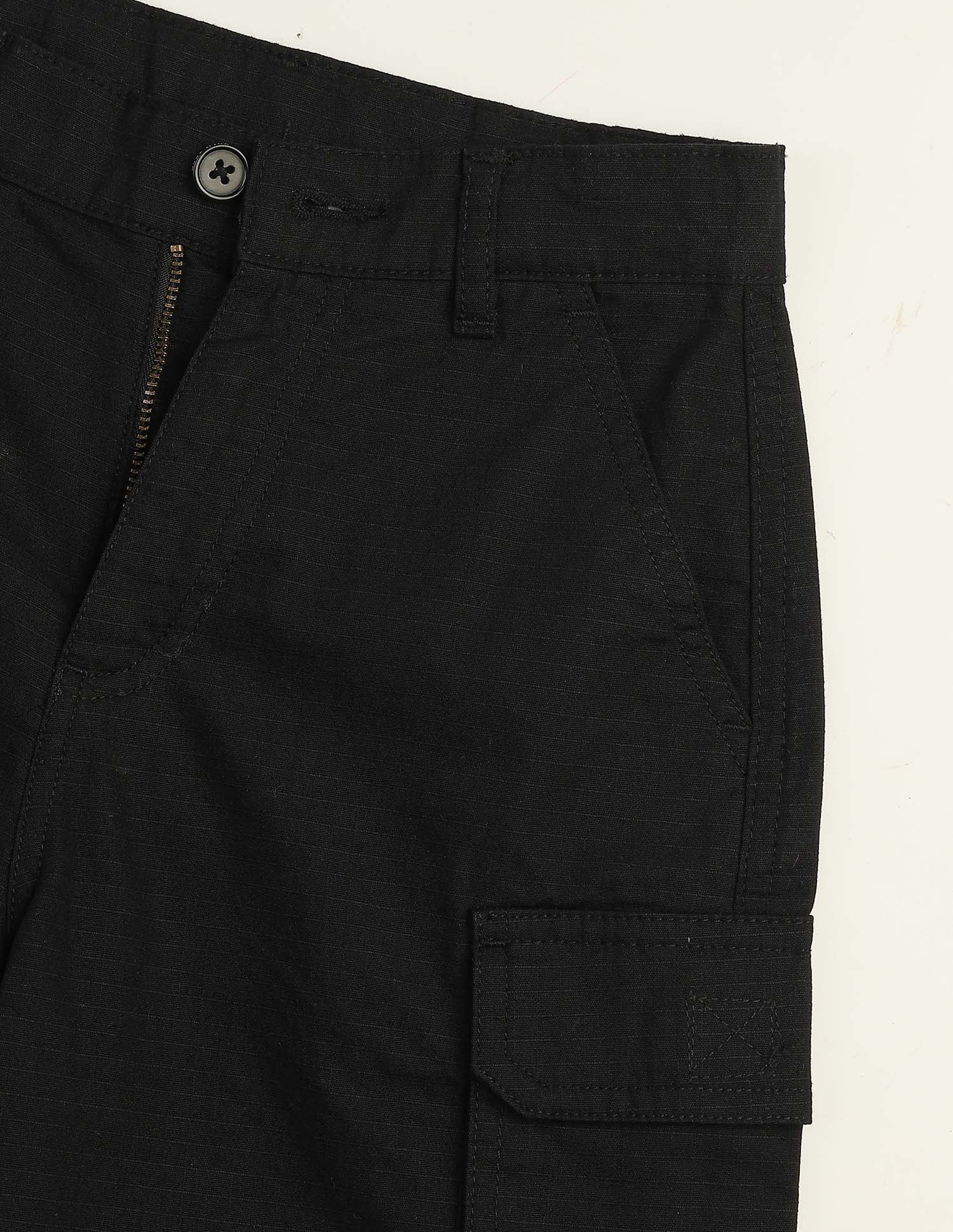 Solid Relaxed Fit Shorts - Image 2