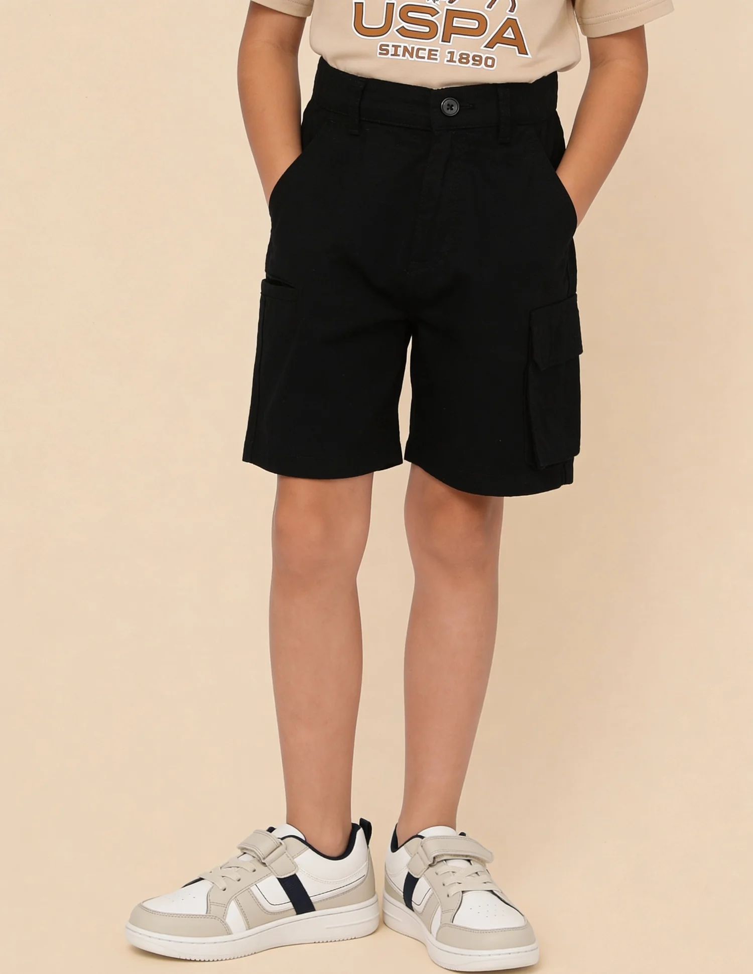 Solid Relaxed Fit Shorts - Image 3