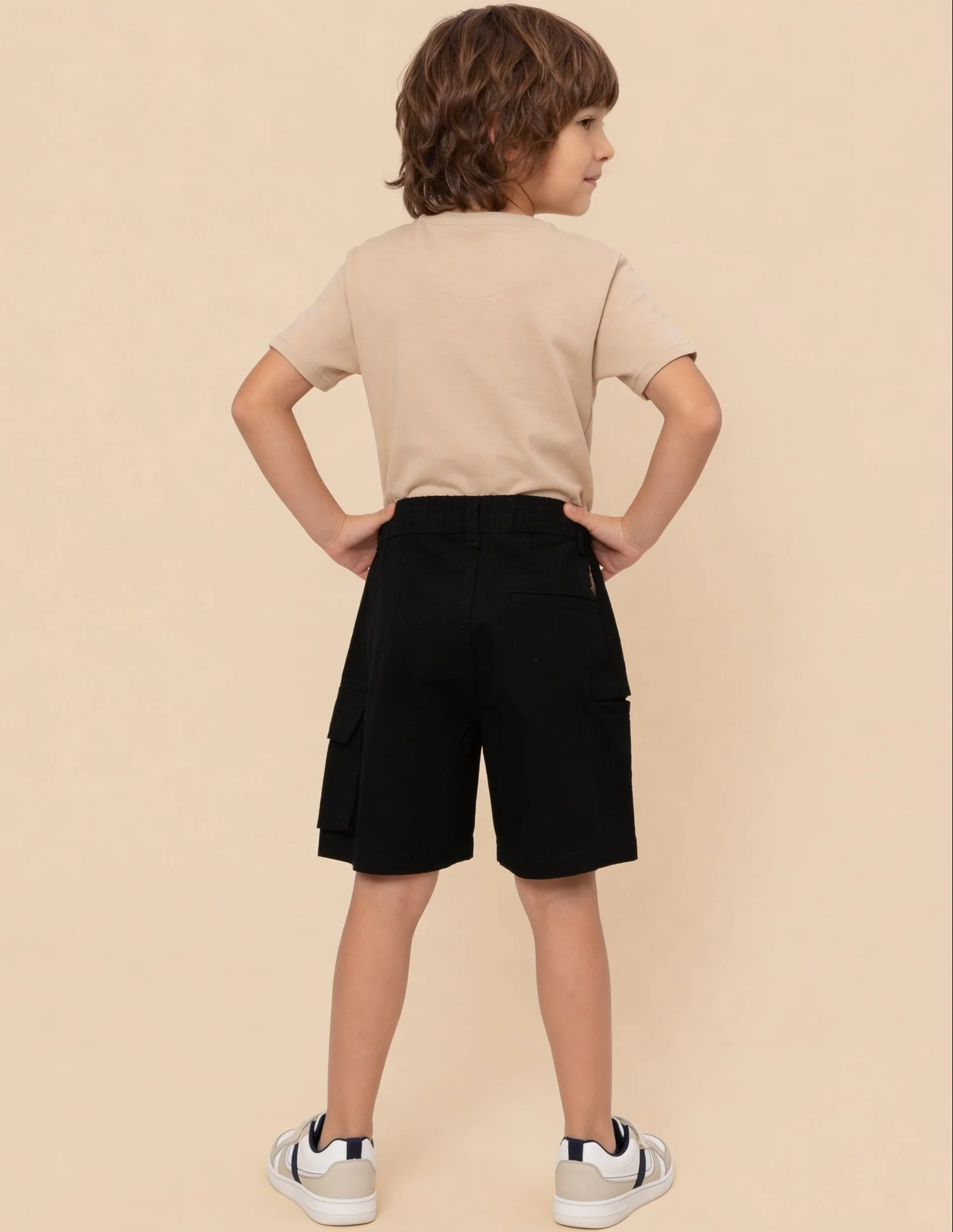 Solid Relaxed Fit Shorts - Image 4