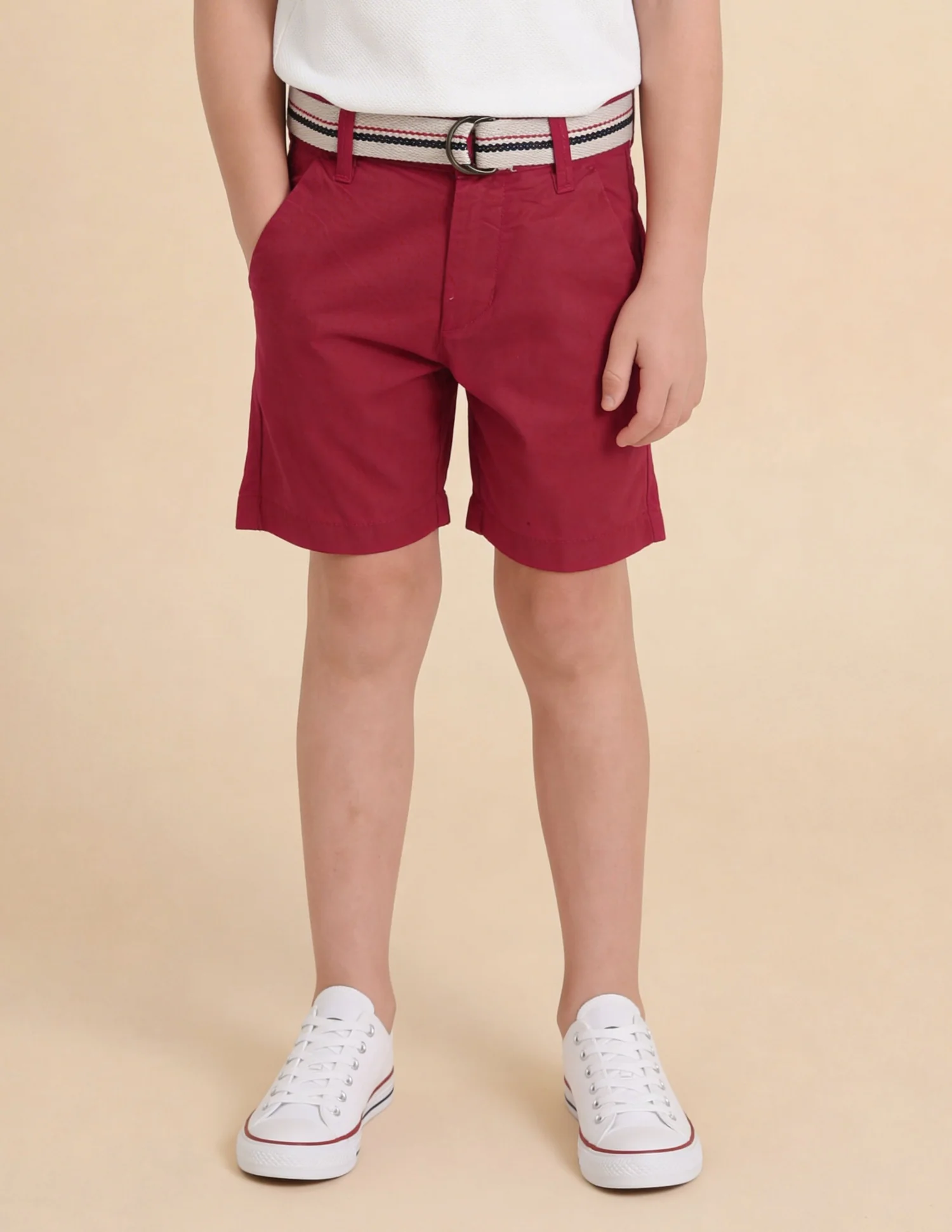 Solid Relaxed Fit Shorts - Image 3
