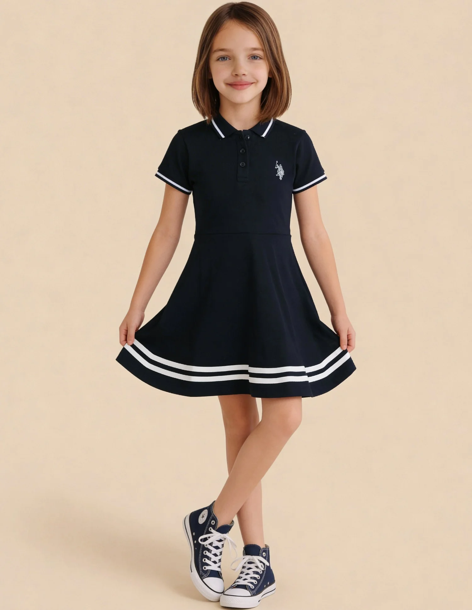 Solid Skater Dress