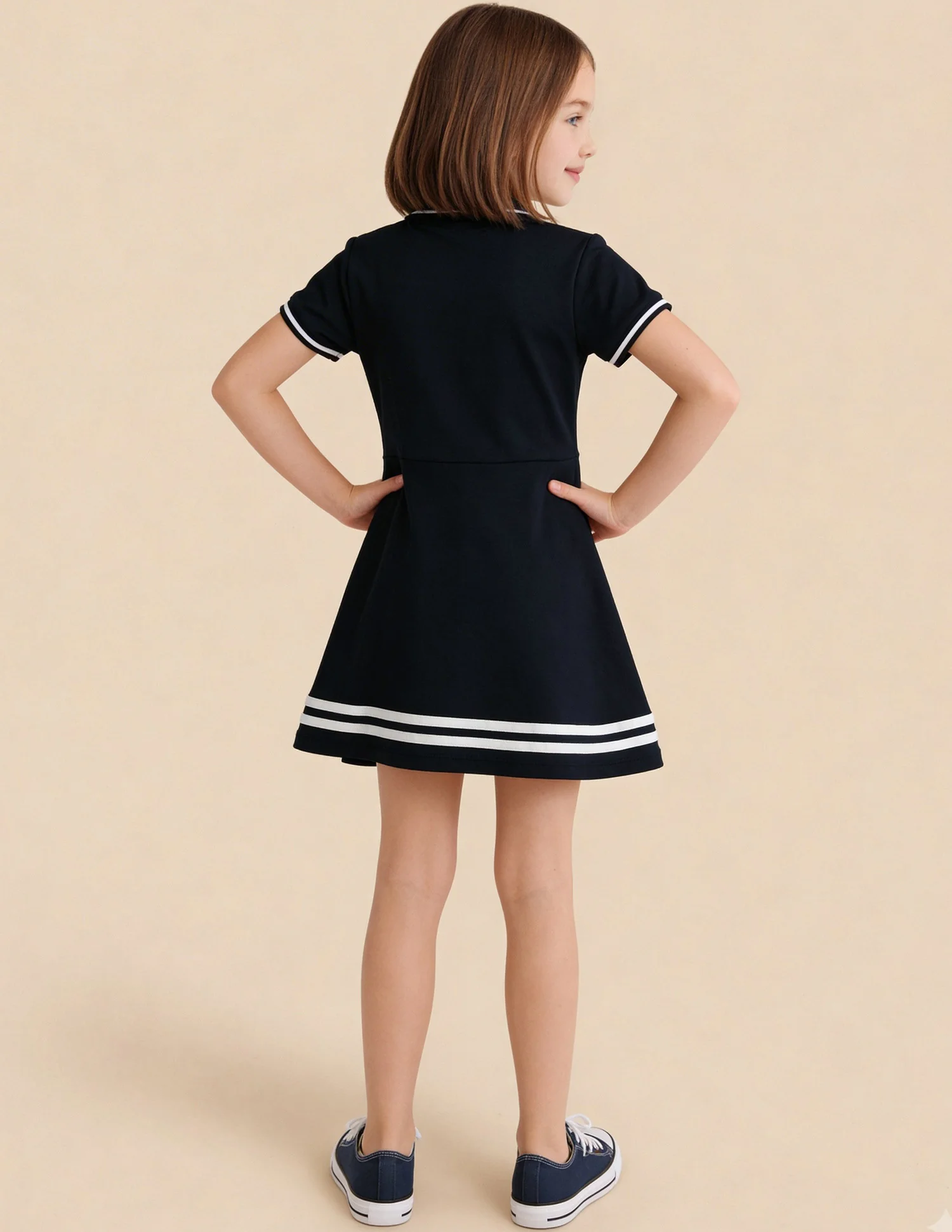 Solid Skater Dress - Image 4