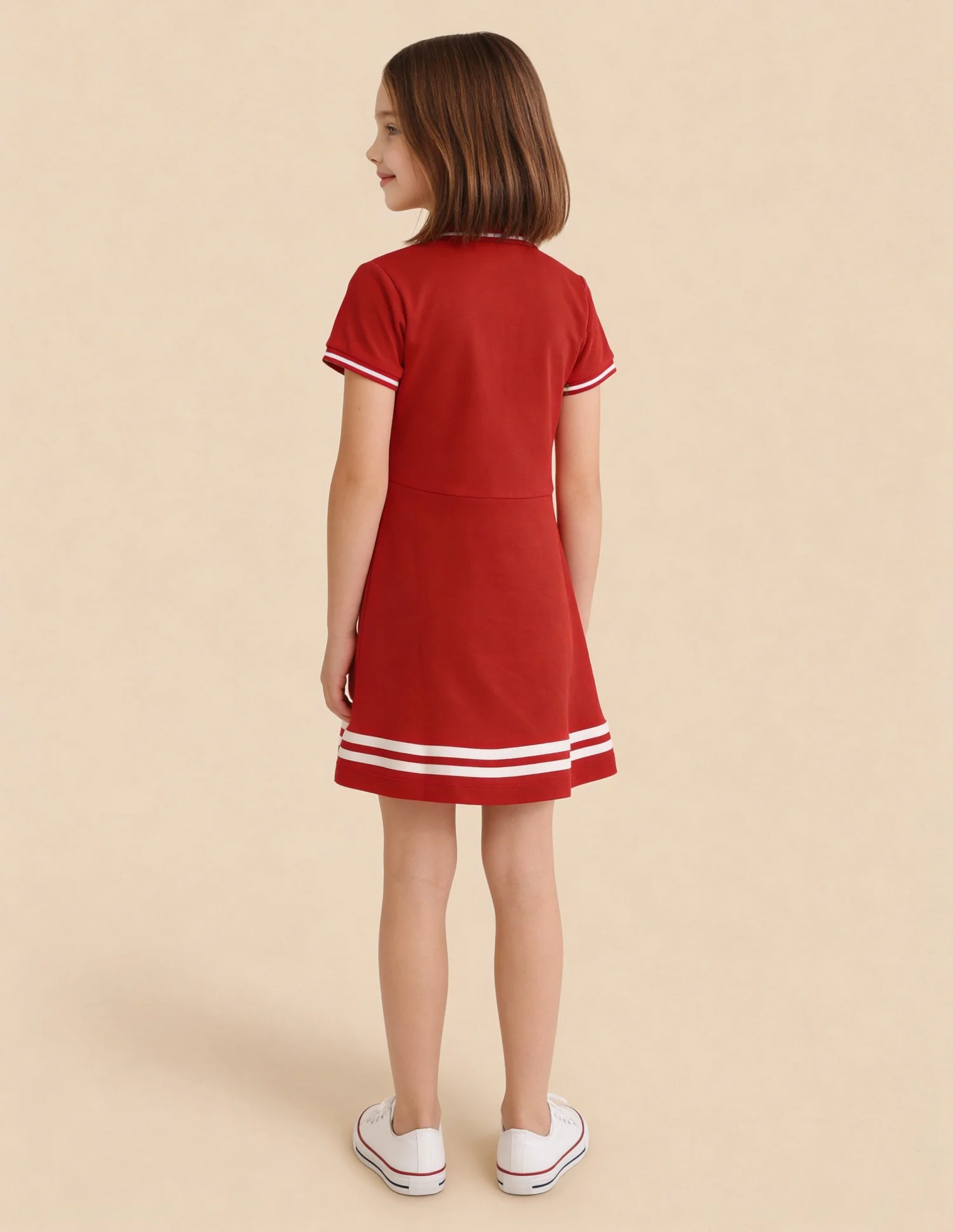 Solid Skater Fit Knit Dress - Image 4
