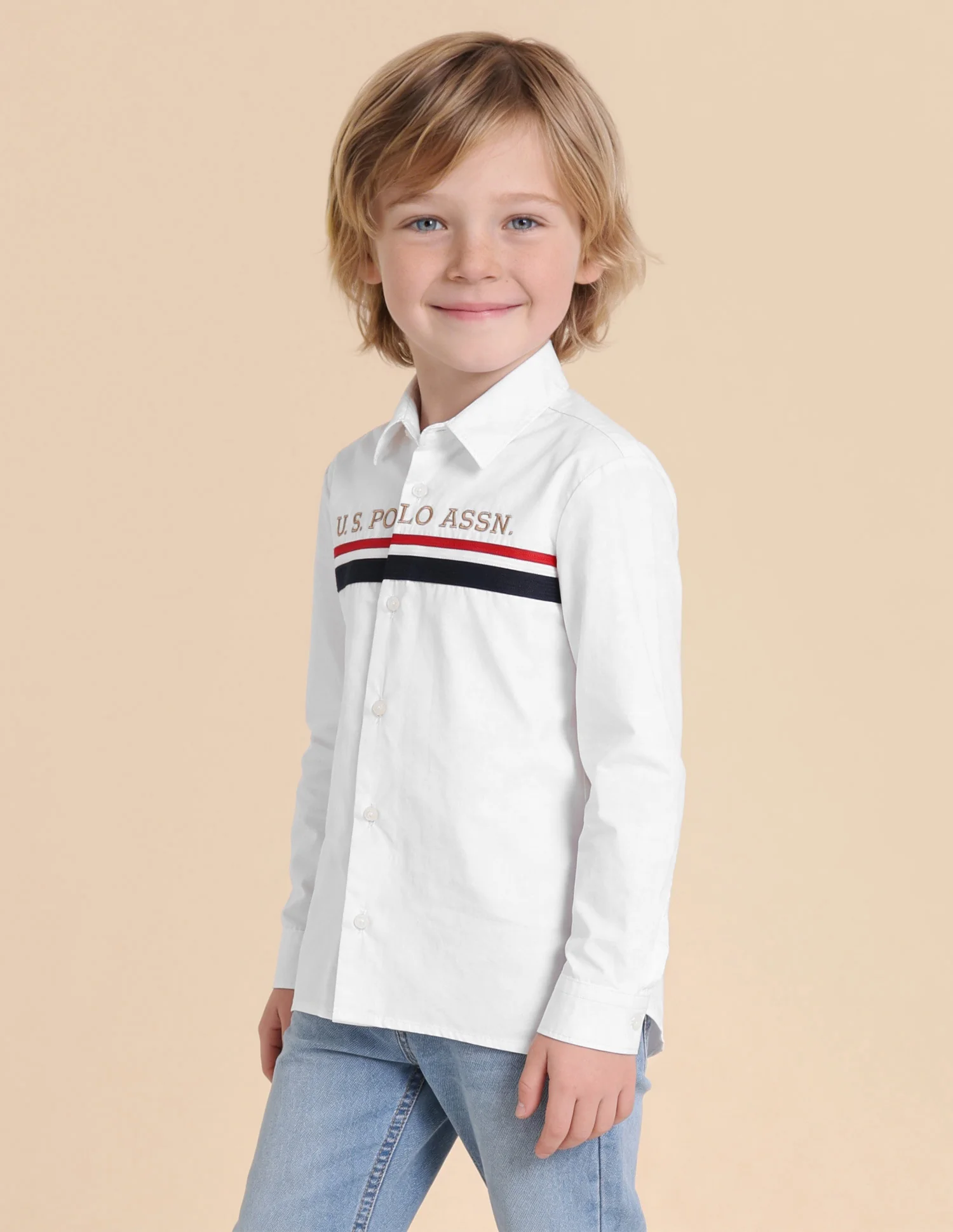 Solid Stripe Detail Regular Fit Shirt - Image 4