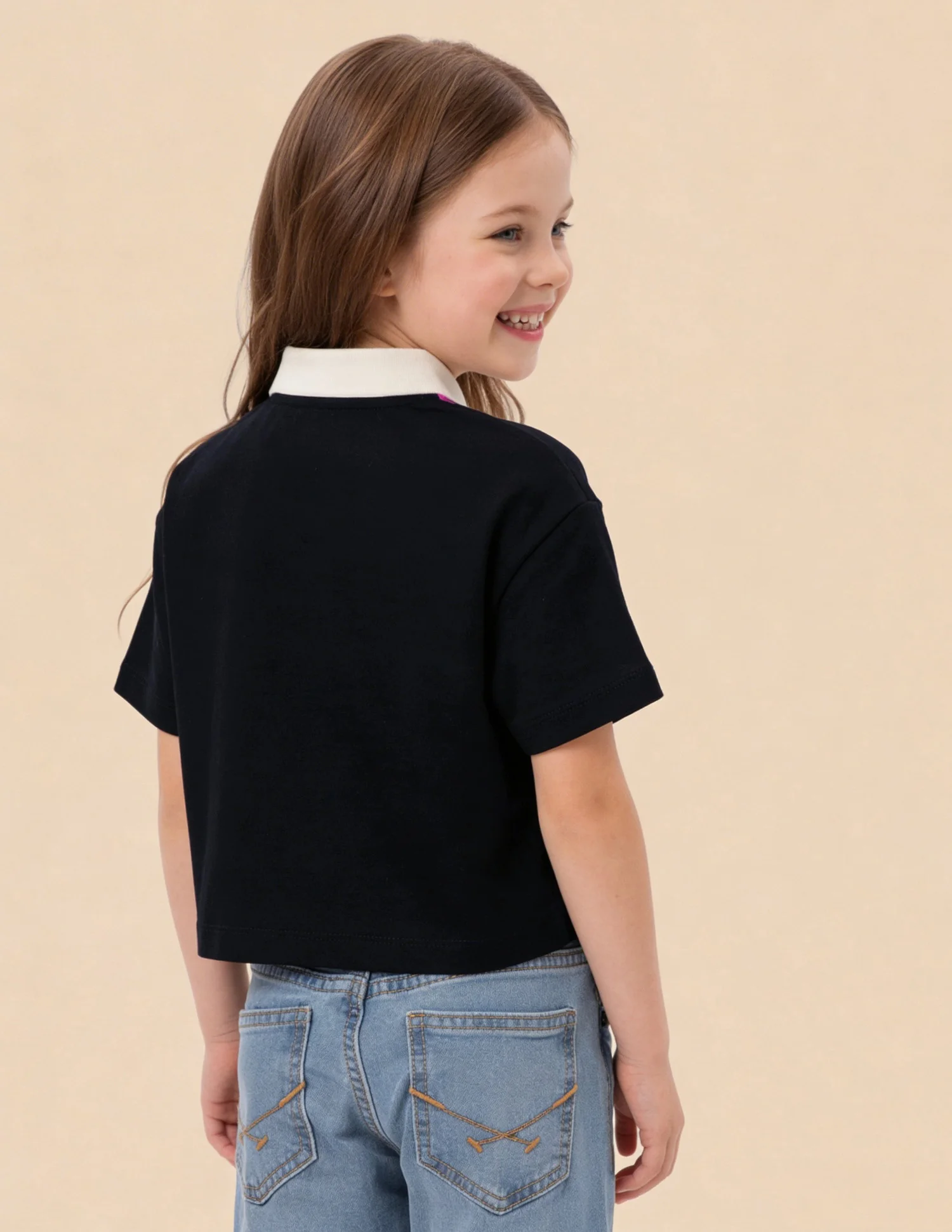 Solid Stripe Detail Regular Fit Top - Image 5