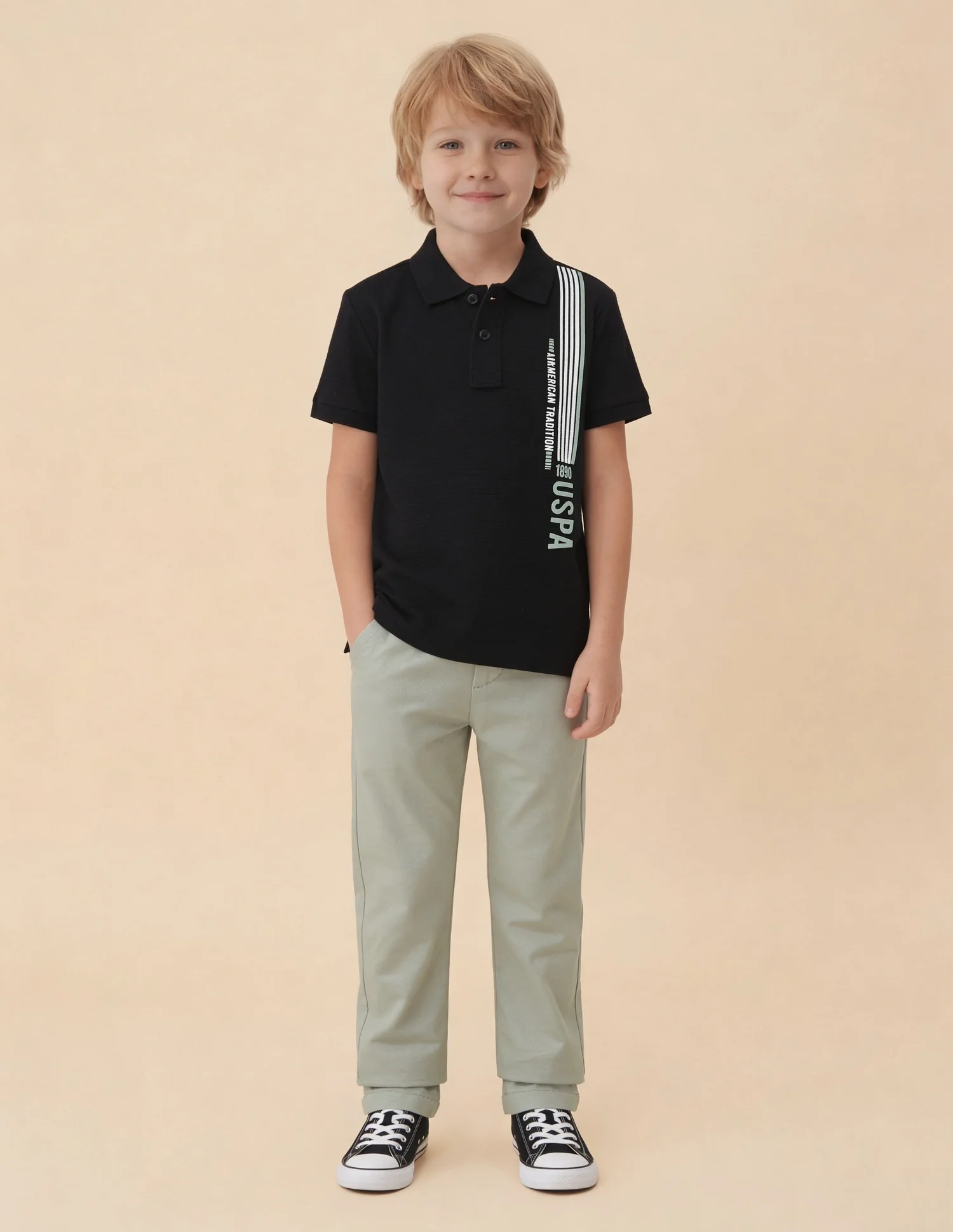 Textured Brand Stripe Regular Fit Polo Shirt - Image 3
