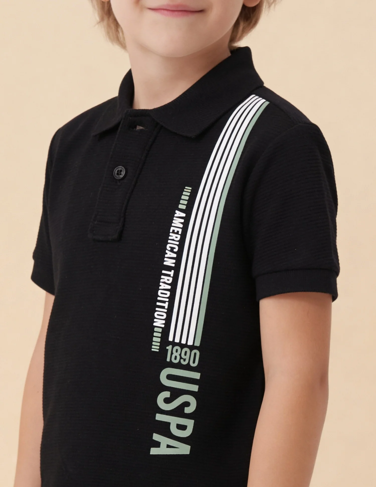 Textured Brand Stripe Regular Fit Polo Shirt - Image 6
