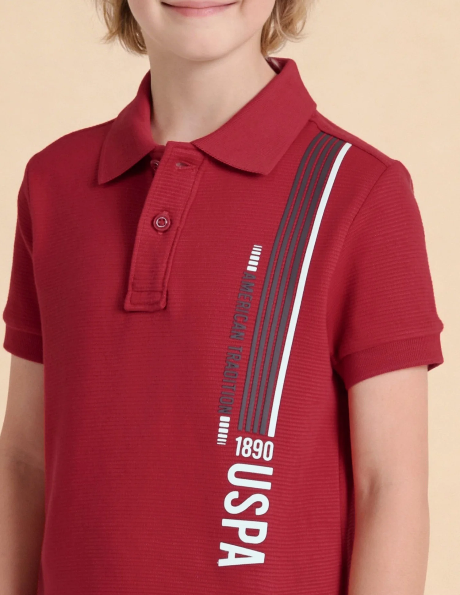 Textured Brand Stripe Regular Fit Polo Shirt - Image 6