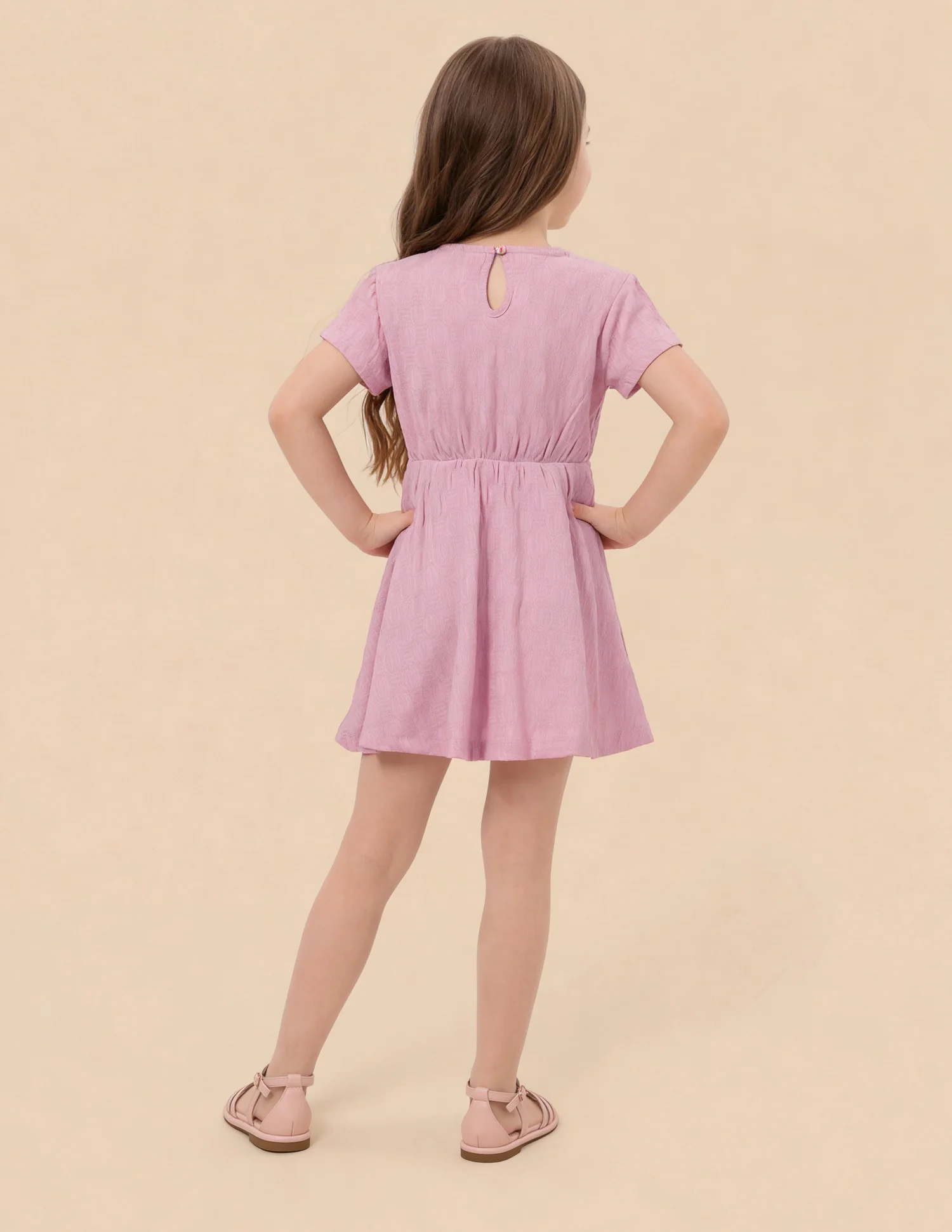 Textured Fit And Flare Dress - Image 4