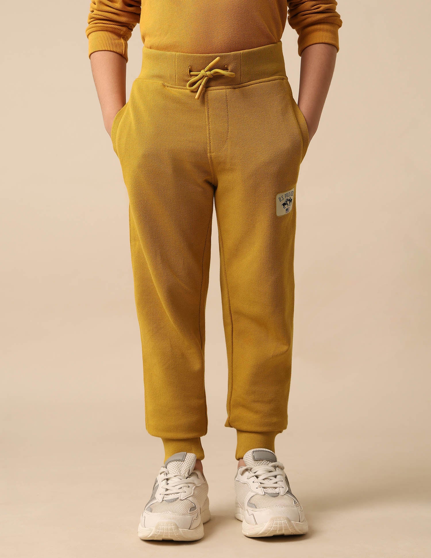 Textured Regular Fit Joggers - Image 4