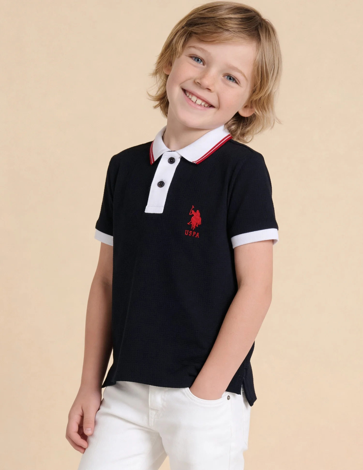 Textured Regular Fit Polo Shirt - Image 4