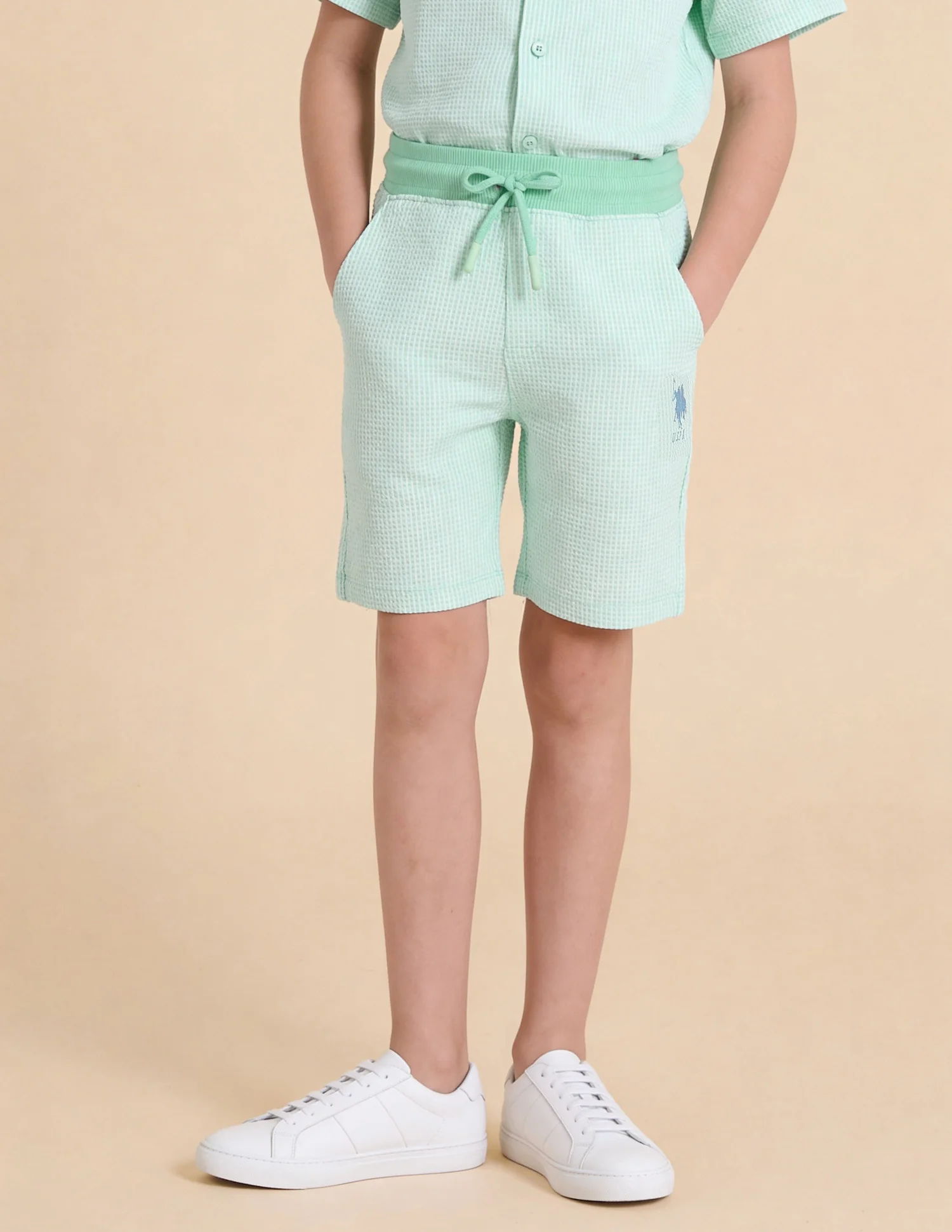 Textured Regular Fit Shorts - Image 3