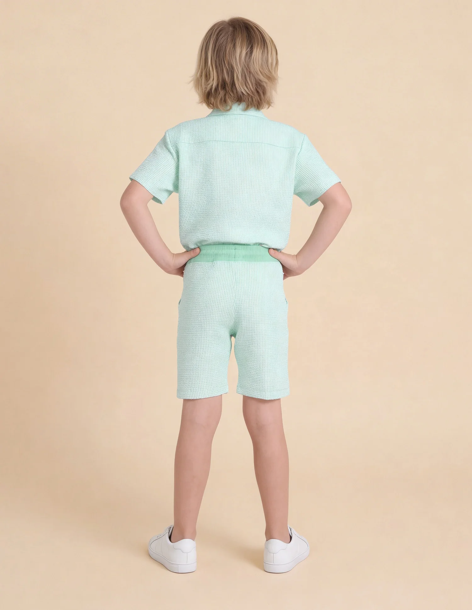 Textured Regular Fit Shorts - Image 4
