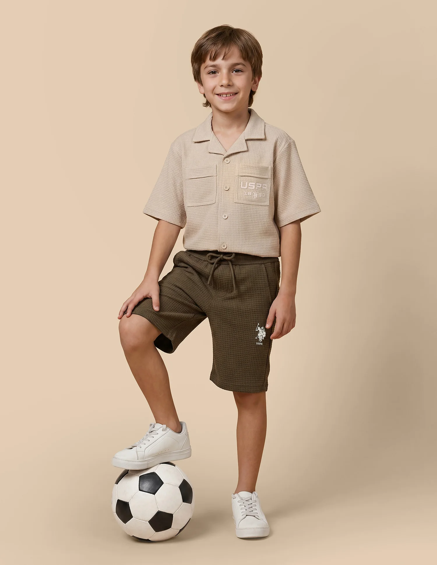 Textured Regular Fit Shorts