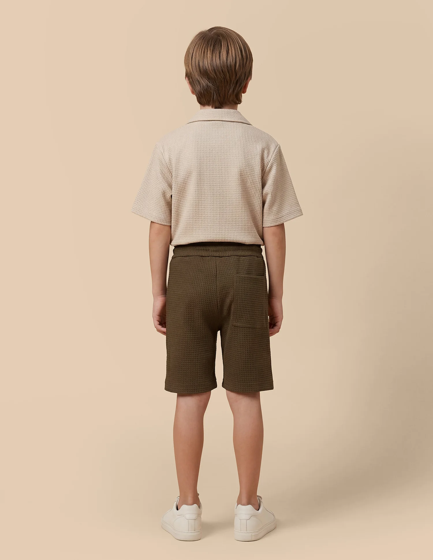 Textured Regular Fit Shorts - Image 4