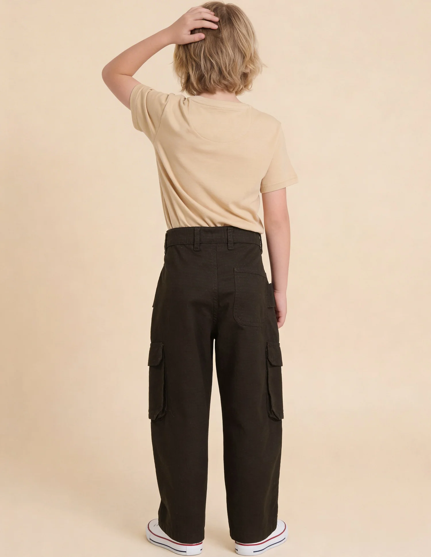 Textured Relaxed Fit Trousers - Image 4