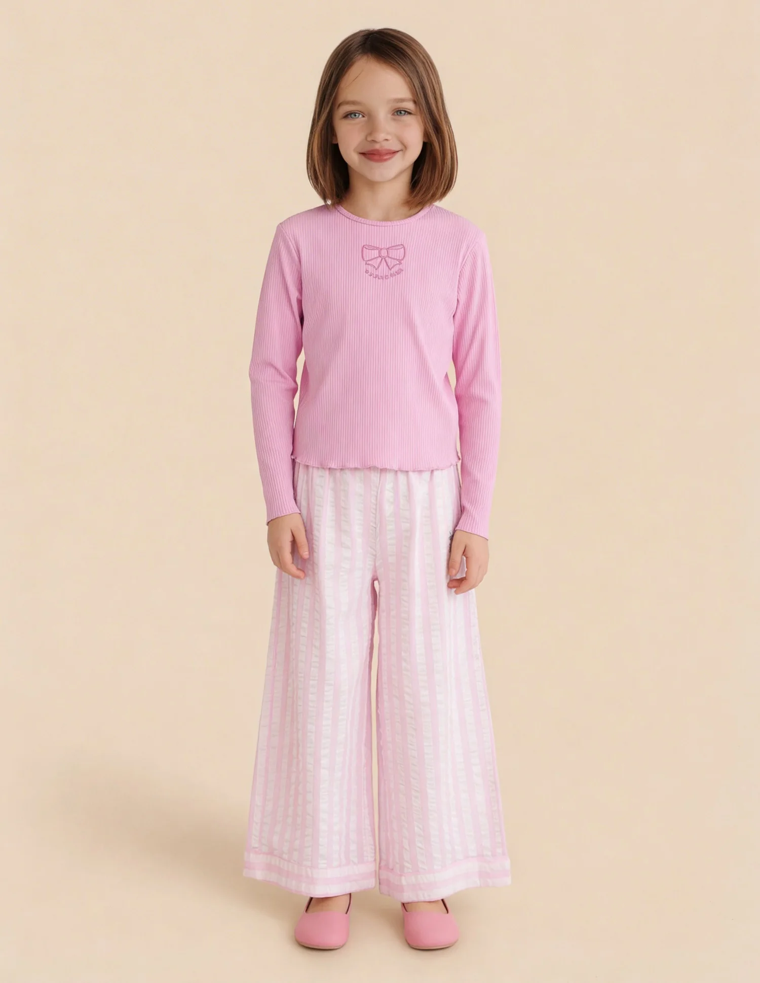 Textured Vertical Striped T-Shirt - Image 3