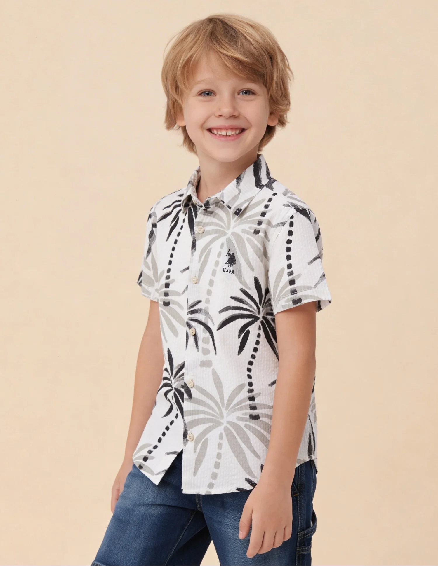 Tropical Printed Seersucker Shirt - Image 4