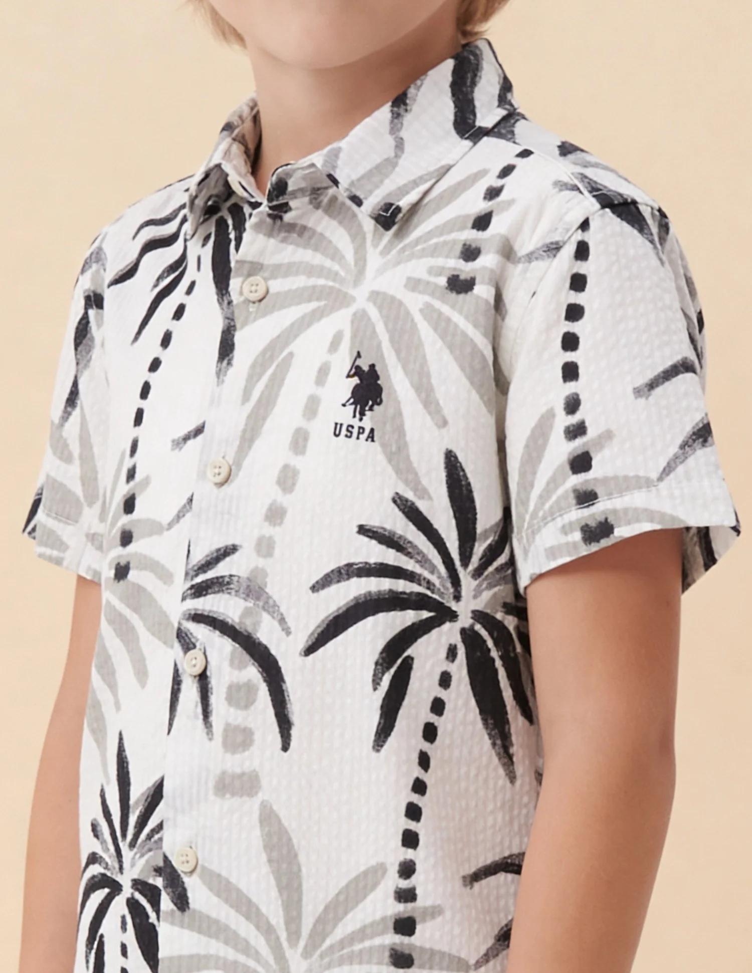 Tropical Printed Seersucker Shirt - Image 6
