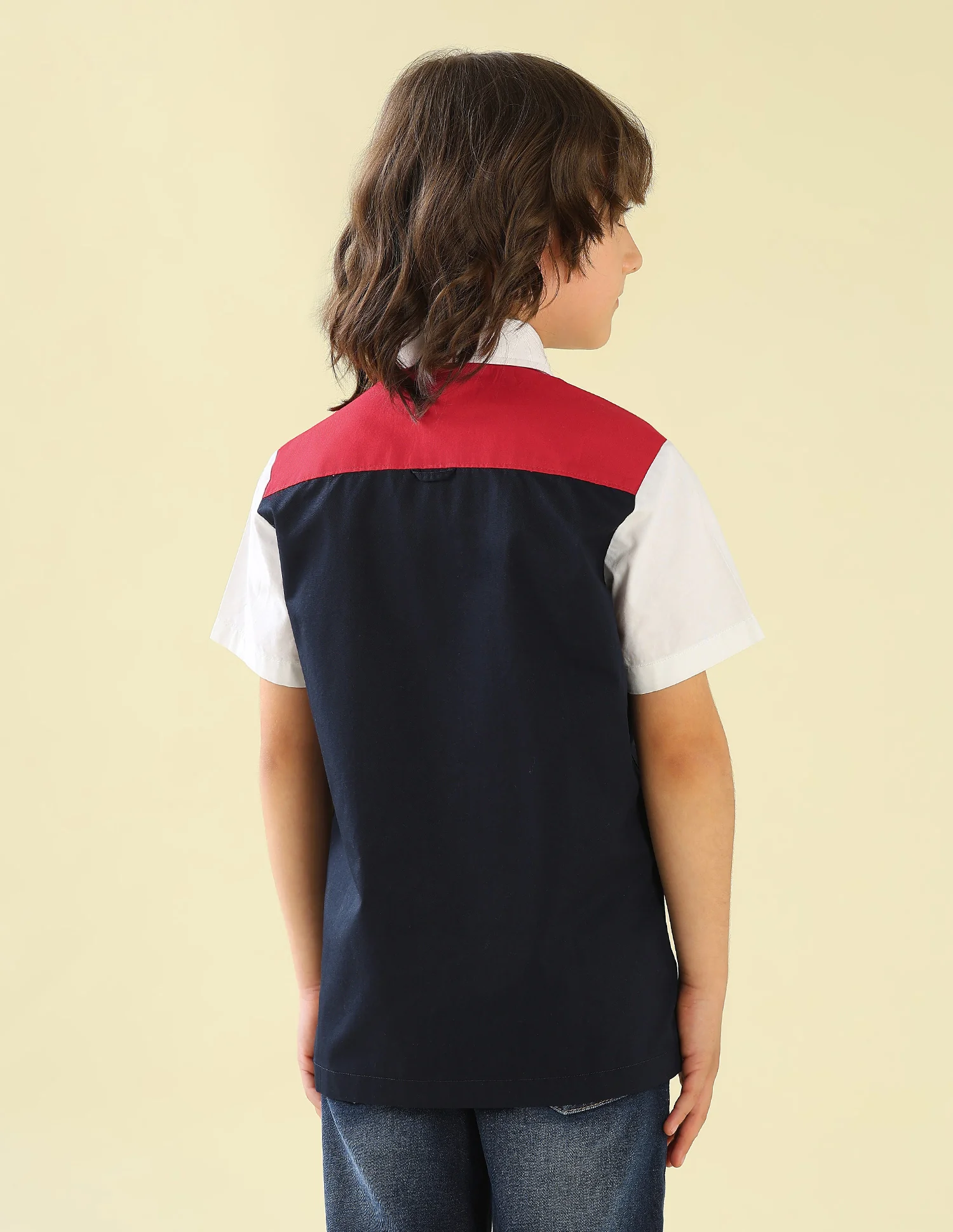 Twill Colorblocked Brand Printed Shirt - Image 5