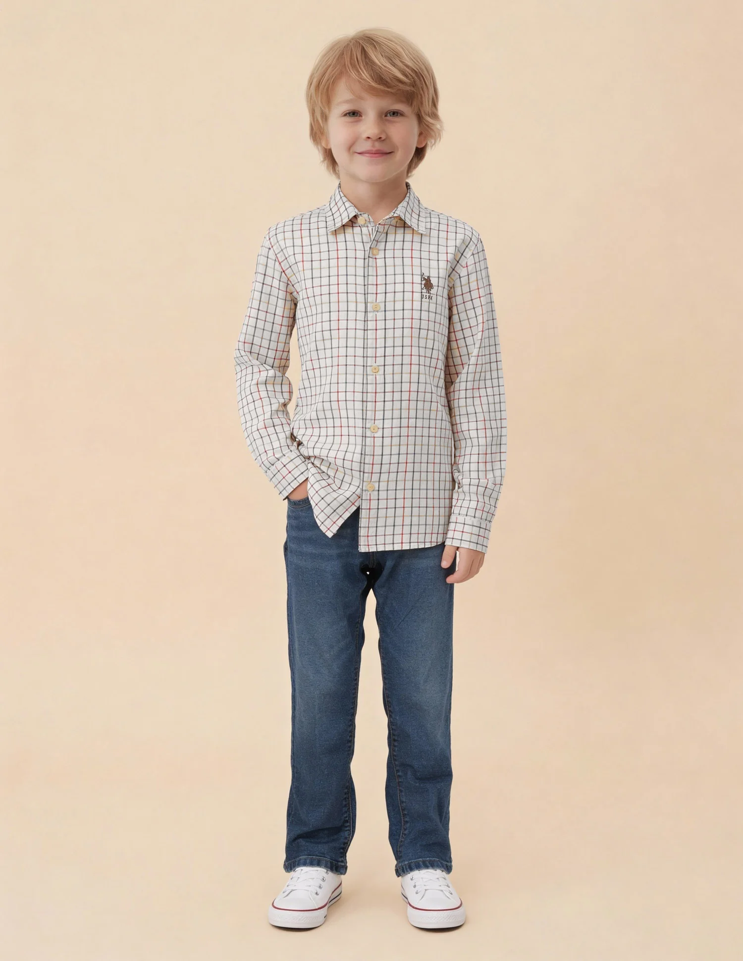 Twill Grid Tattersall Checked Shirt - Image 3