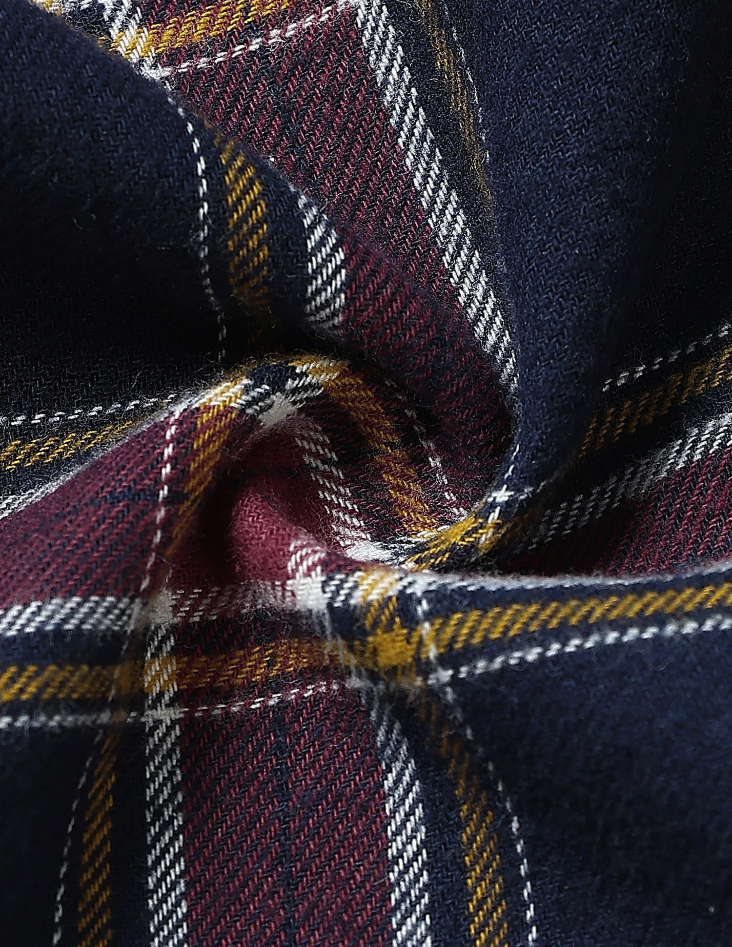 Twill Plaid Checked Hooded Shirt - Image 12