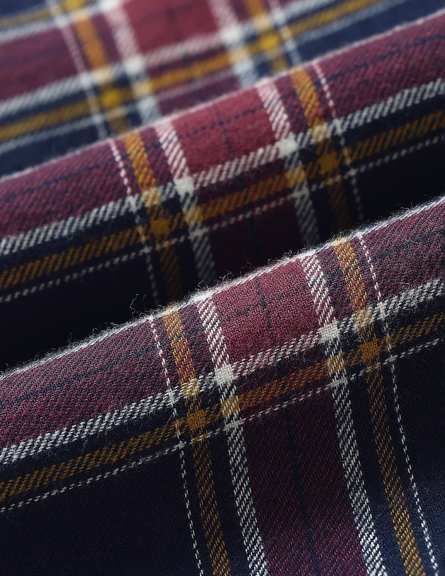 Twill Plaid Checked Hooded Shirt - Image 2