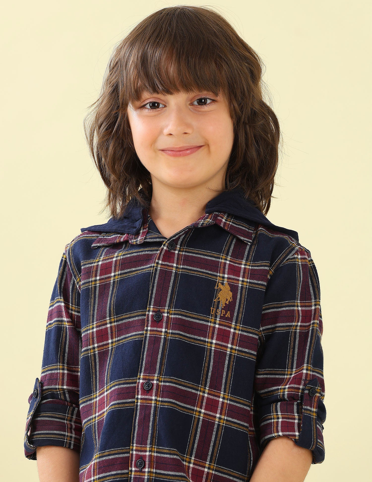 Twill Plaid Checked Hooded Shirt - Image 7