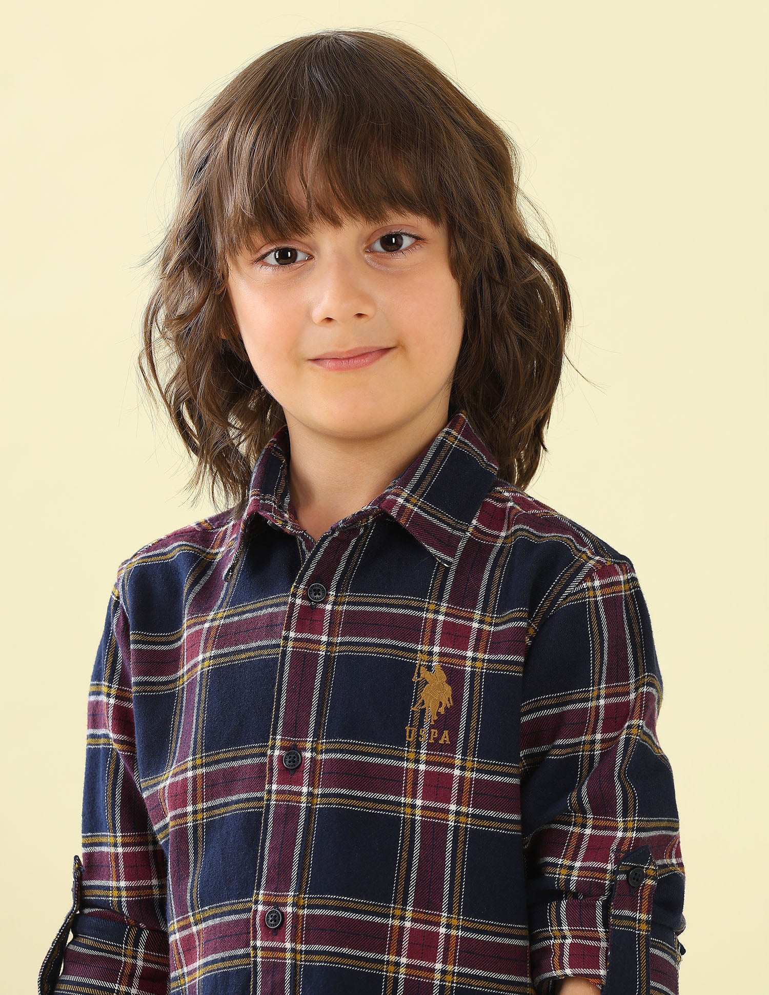 Twill Plaid Checked Hooded Shirt - Image 9