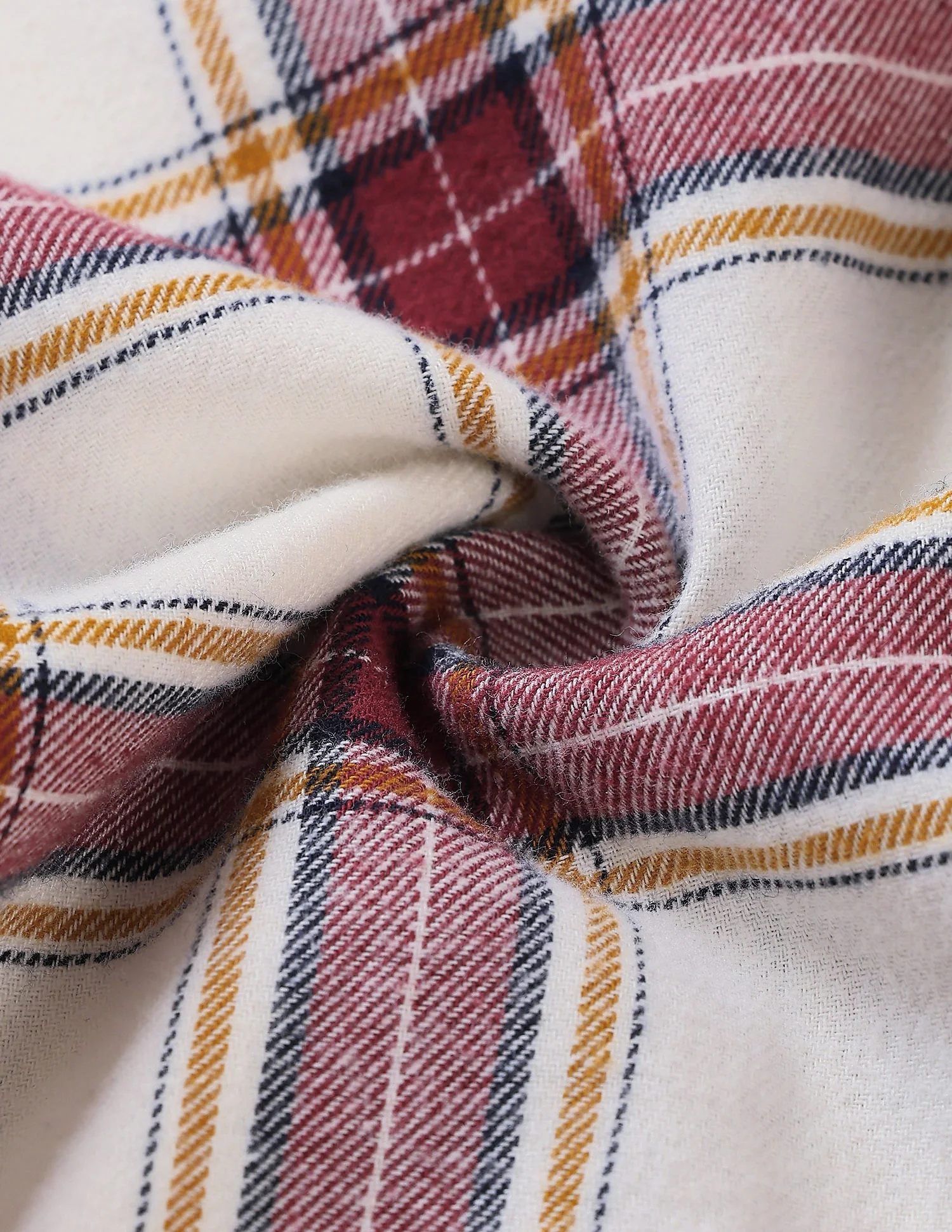 Twill Plaid Checked Hooded Shirt - Image 10