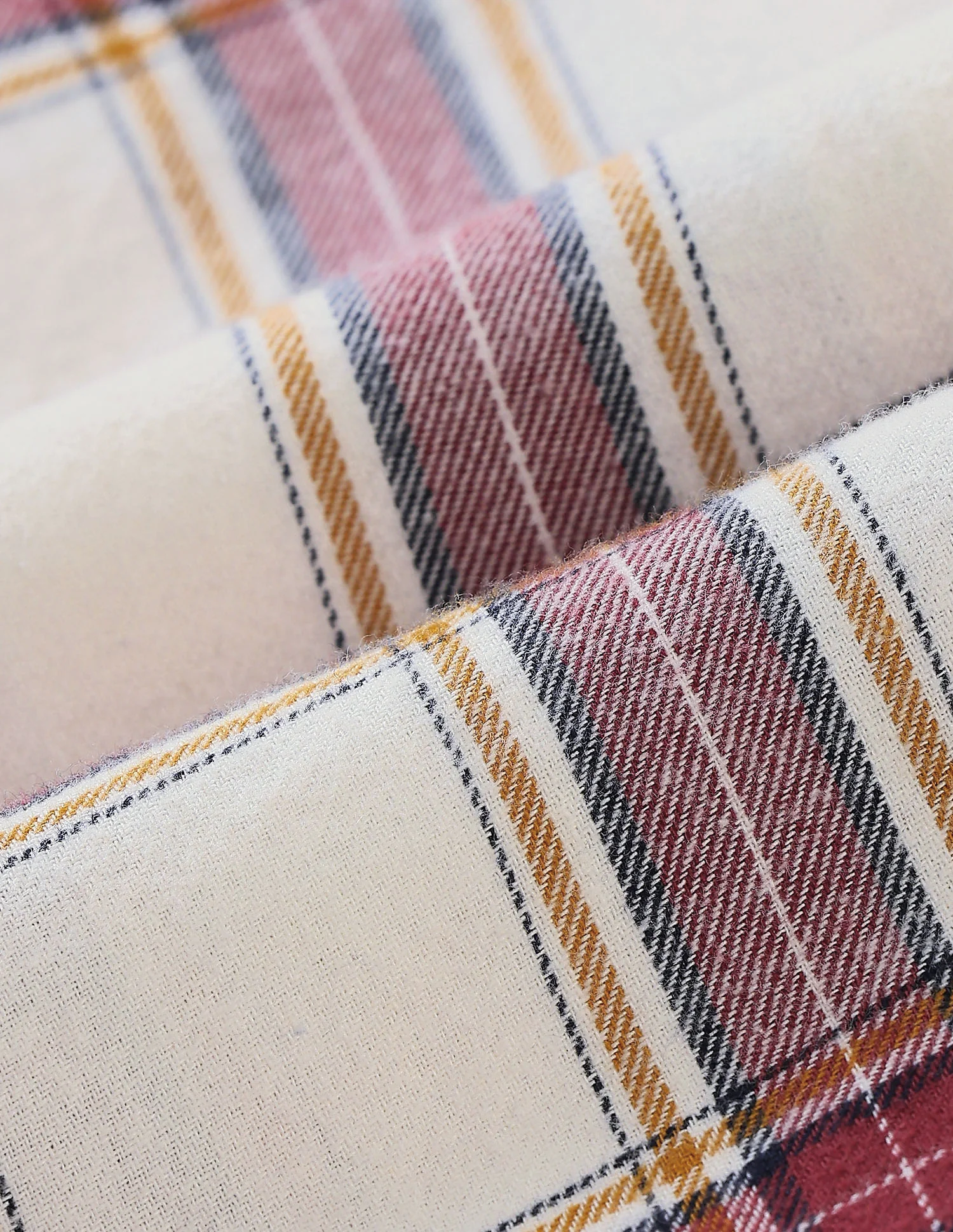 Twill Plaid Checked Hooded Shirt - Image 2