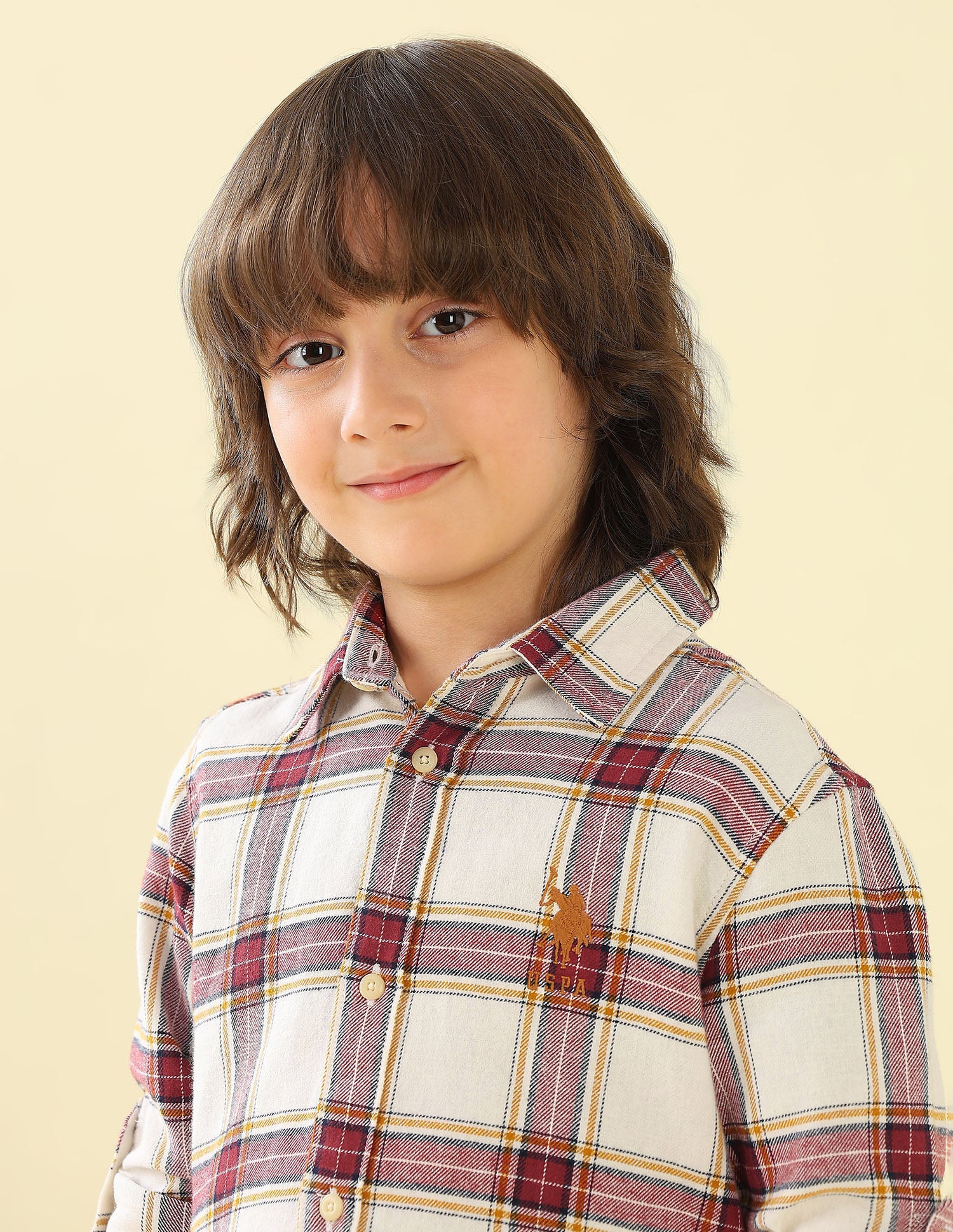 Twill Plaid Checked Hooded Shirt - Image 7