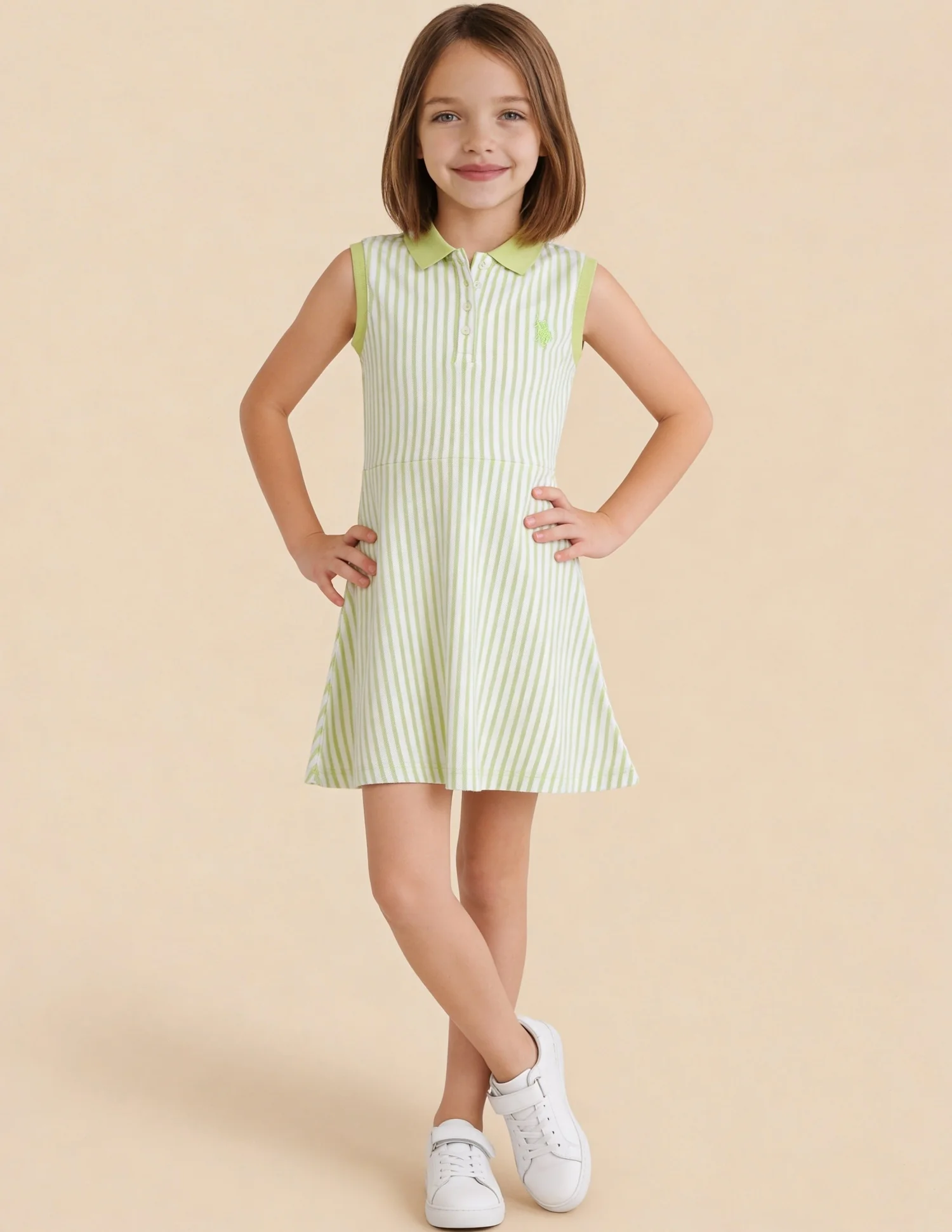 Vertical Striped A-Line Dress - Image 3